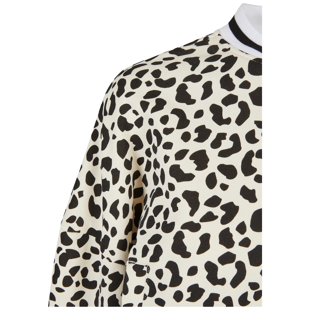 URBAN CLASSICS Sweatjacke »Urban Classics Damen Ladies AOP Oversized College Sweat Jacket«, (1 tlg.)