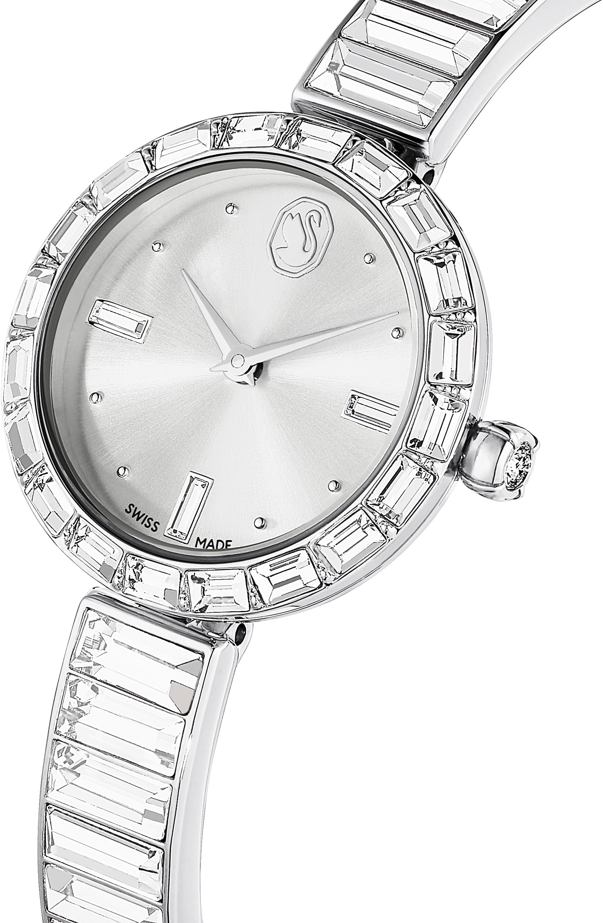 Swarovski Quarzuhr »MATRIX BANGLE«, Armbanduhr, Damenuhr, analog, Swarovski®-Kristalle, Swiss Made