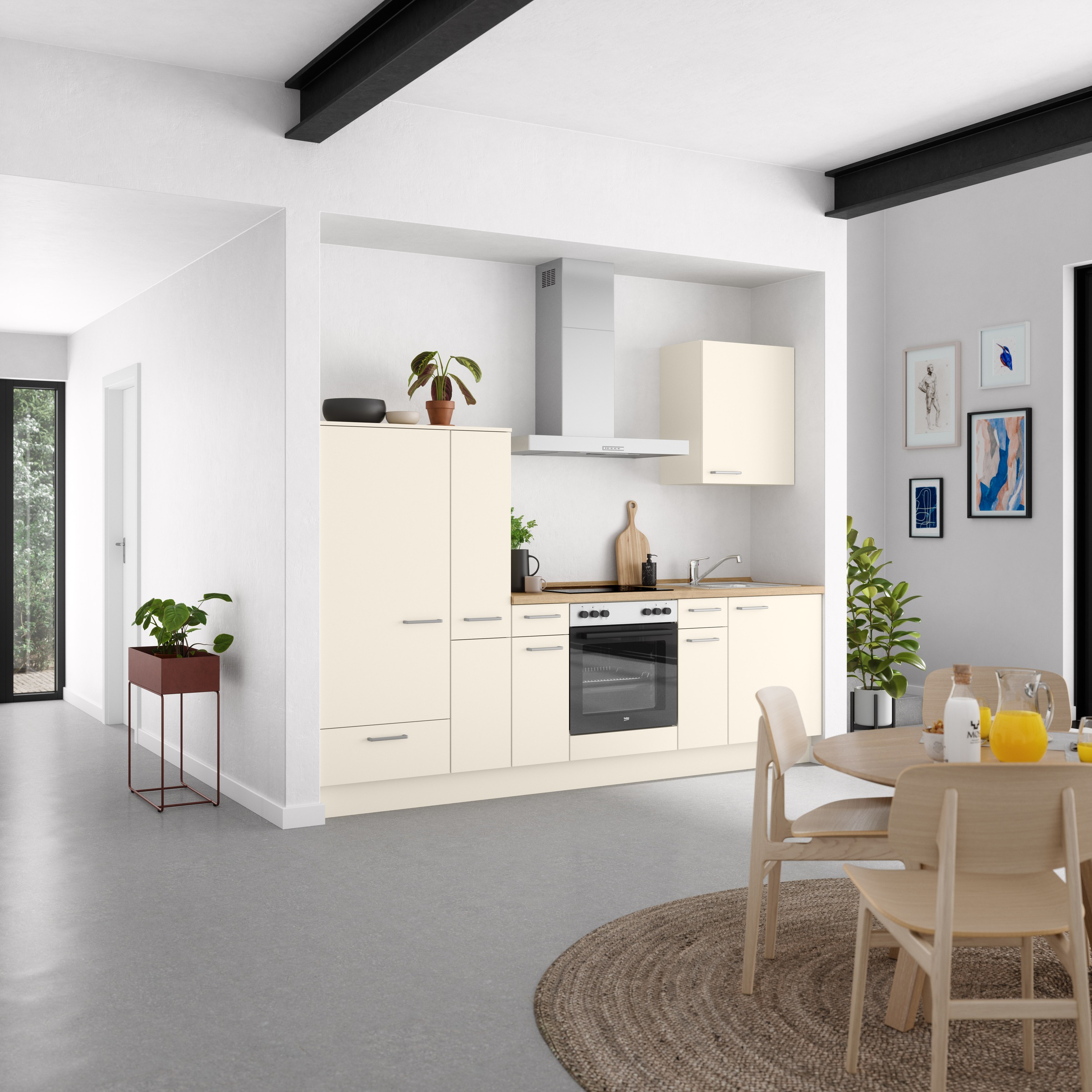 nobilia® Küchenzeile »"Touch I"«, vormontiert, Ausrichtung wählbar, Breite 270 cm, wahlw. mit E-Geräten