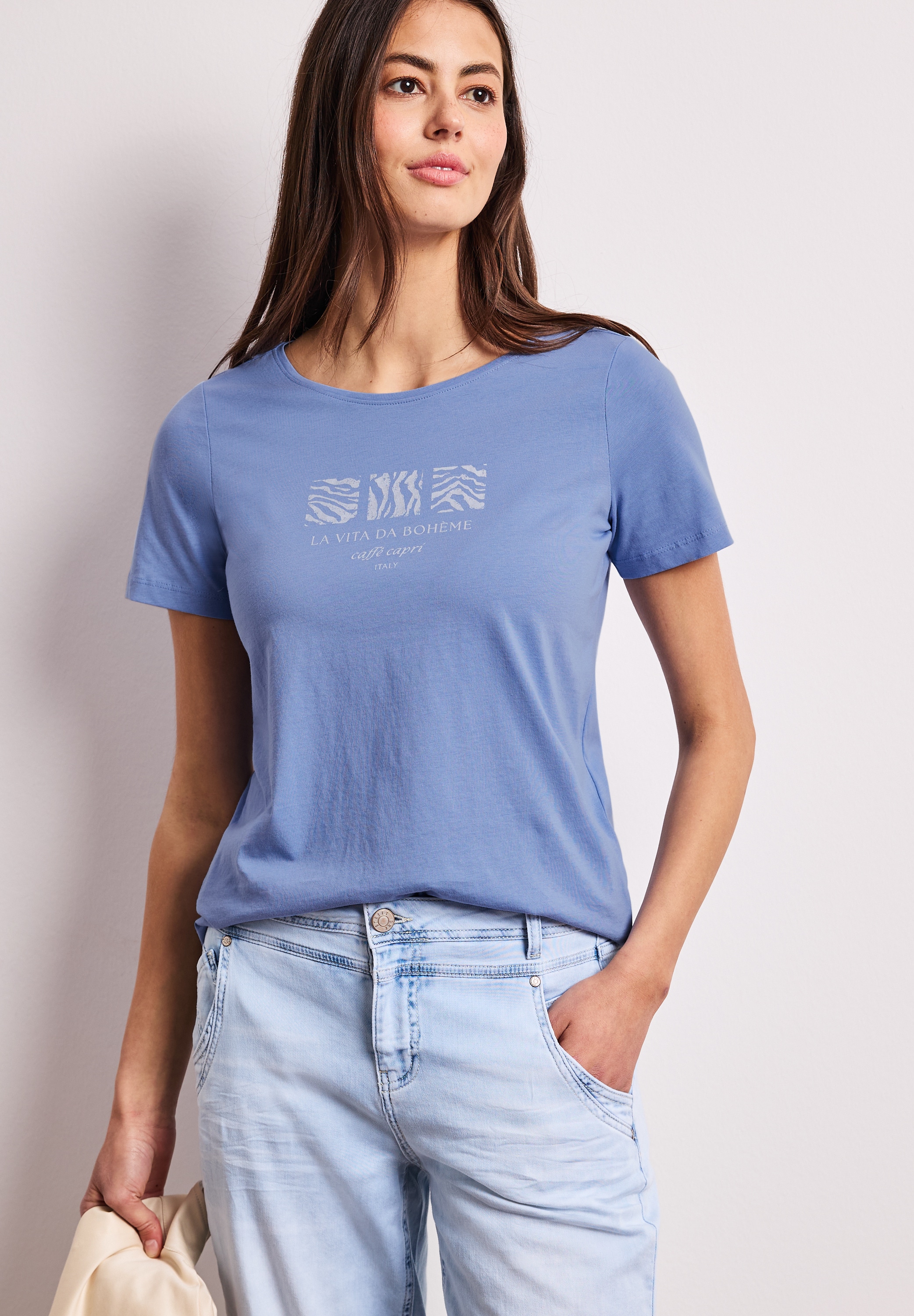 STREET ONE Kurzarmshirt Sommershirt mit Print