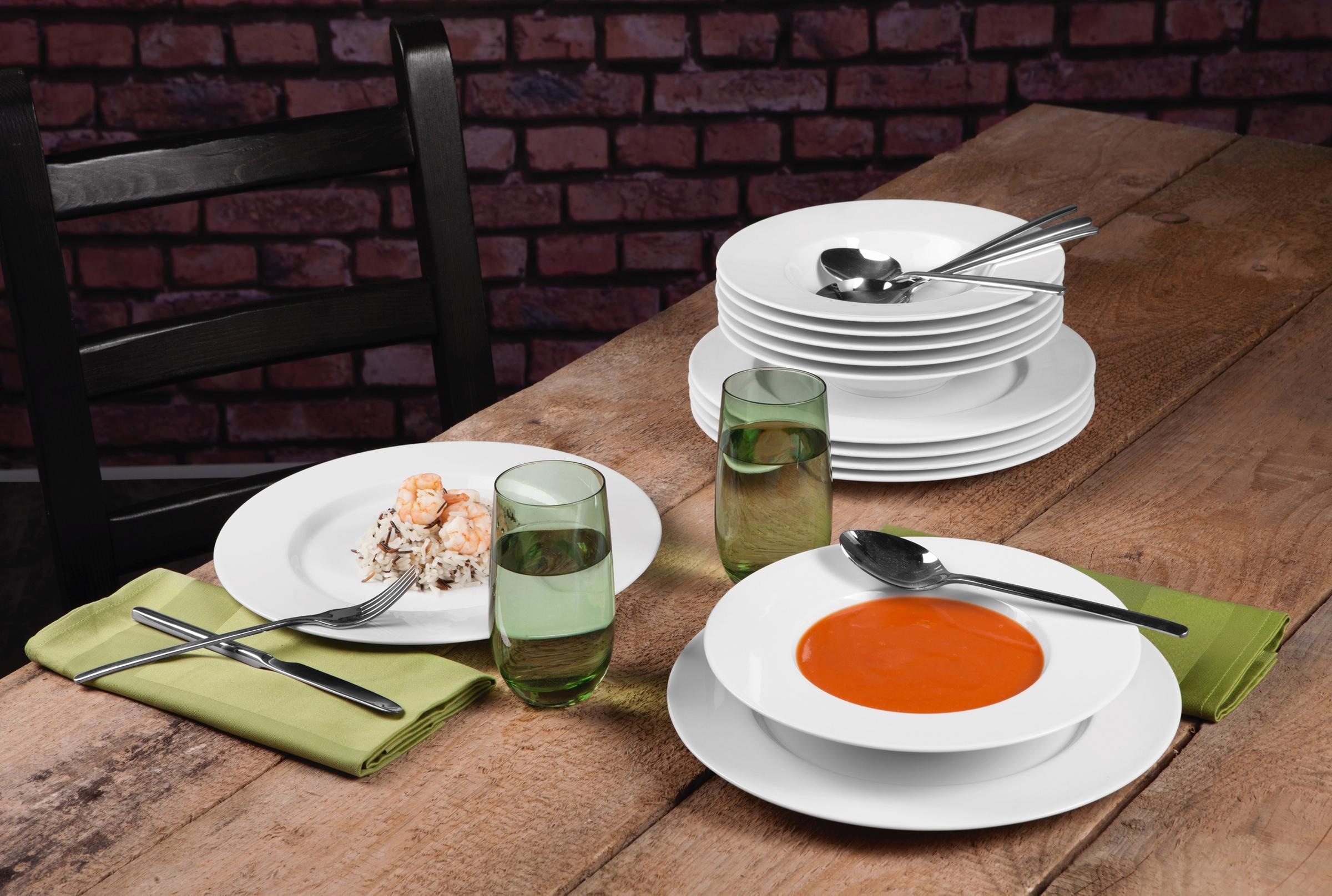 Seltmann Weiden Tafelservice »Geschirr-Set No Limits«, (Set, 12 tlg.), Teller-Set, Suppenteller, Made in Germany, 12 Teile, für 6 Personen