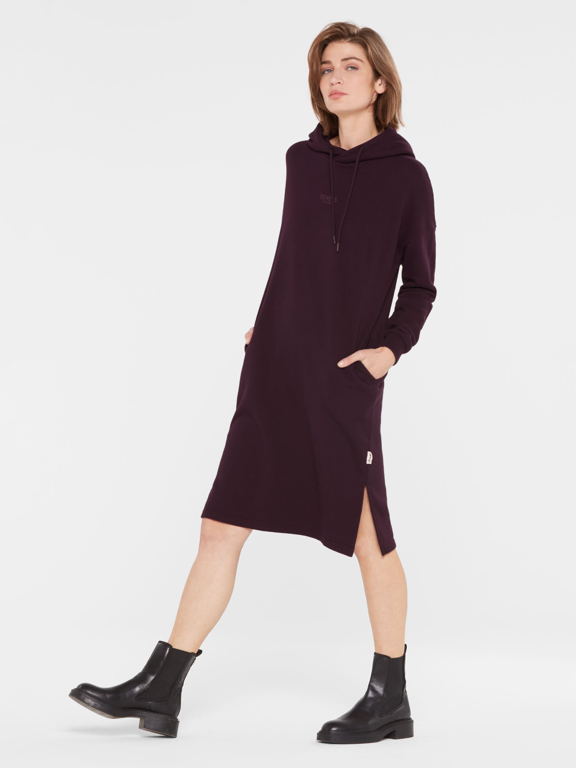SENSES.THE LABEL Sweatkleid Ohne Taschen aus Baumwolle