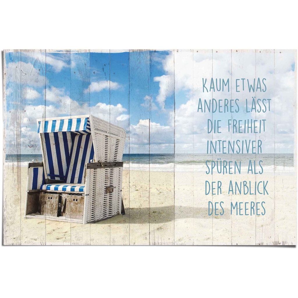 Reinders! Poster »Freiheit am Strand Spruch«, (1 St.)