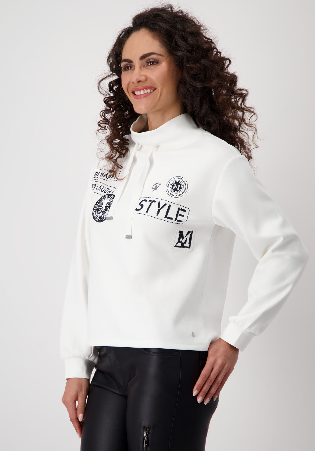 Monari Sweatshirt mit Patches als Hingucker günstig online kaufen