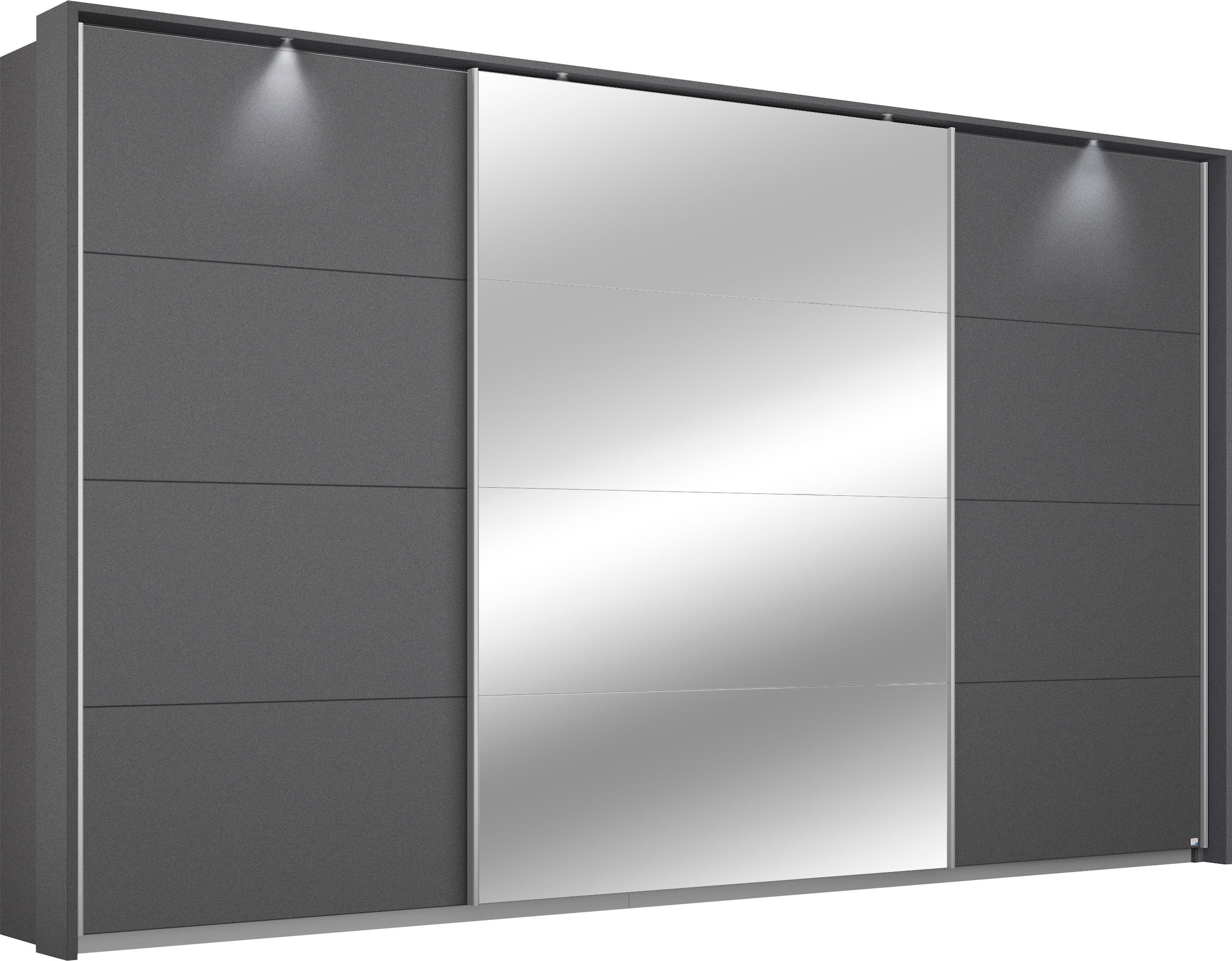 OTTO home Kleiderschrank "Mehrzweckschrank Aktenschrank Möbel Mietswohnung Schlafzimmer CORTONA" erhältlich in Breite 211/278/323/368 cm, Höhe: 214/233 cm, inkl. Passepartout und Zubehör, optionale Beleuchtung MADE IN GERMANY