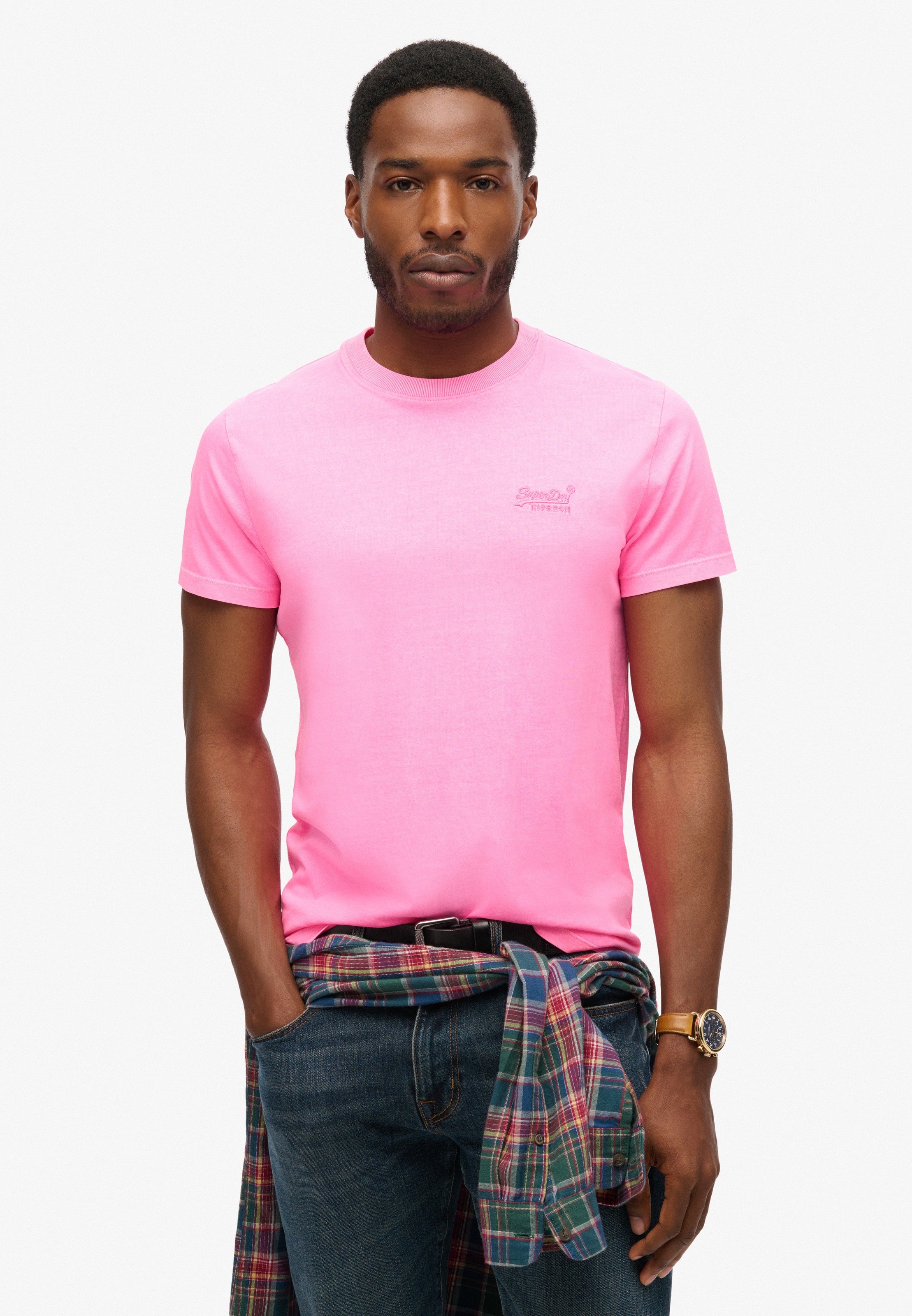 Superdry Rundhalsshirt "ESSENTIAL LOGO EMB NEON TEE" günstig online kaufen