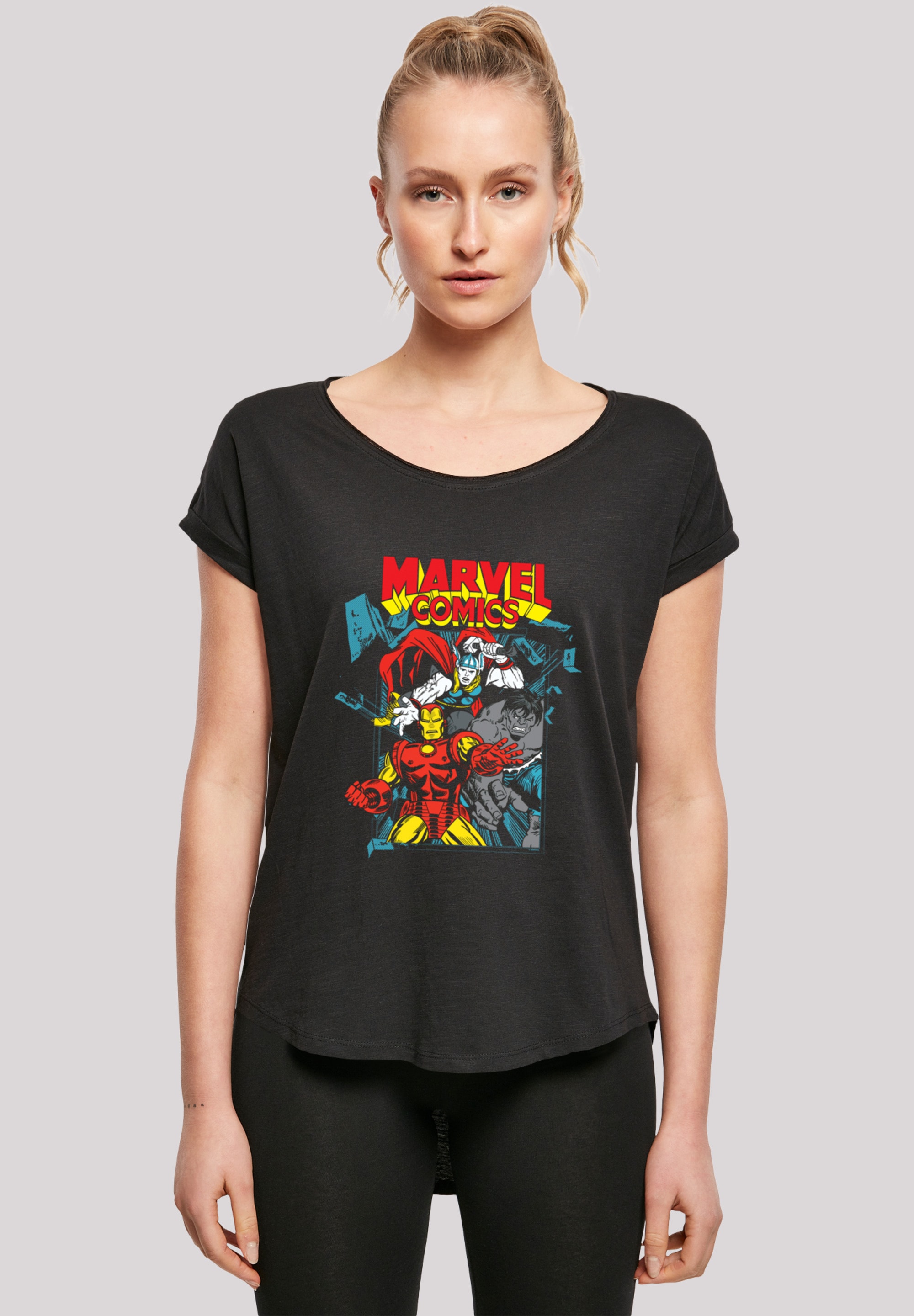 F4NT4STIC T-Shirt "Long Cut T-Shirt Marvel Comics Trio Pose", Damen,Premium günstig online kaufen