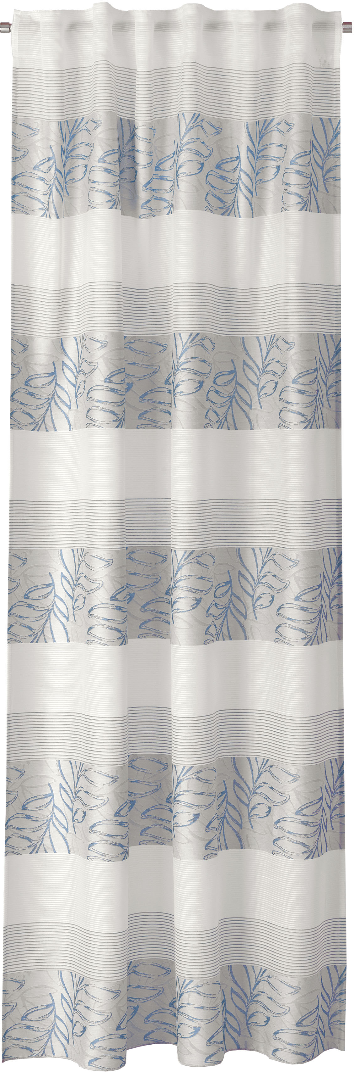 HOMING Vorhang »Kaleo«, (1 St.), Vorhang mit verdeckten Schlaufen Kaleo weiß /grau 140x245cm kaufen | BAUR