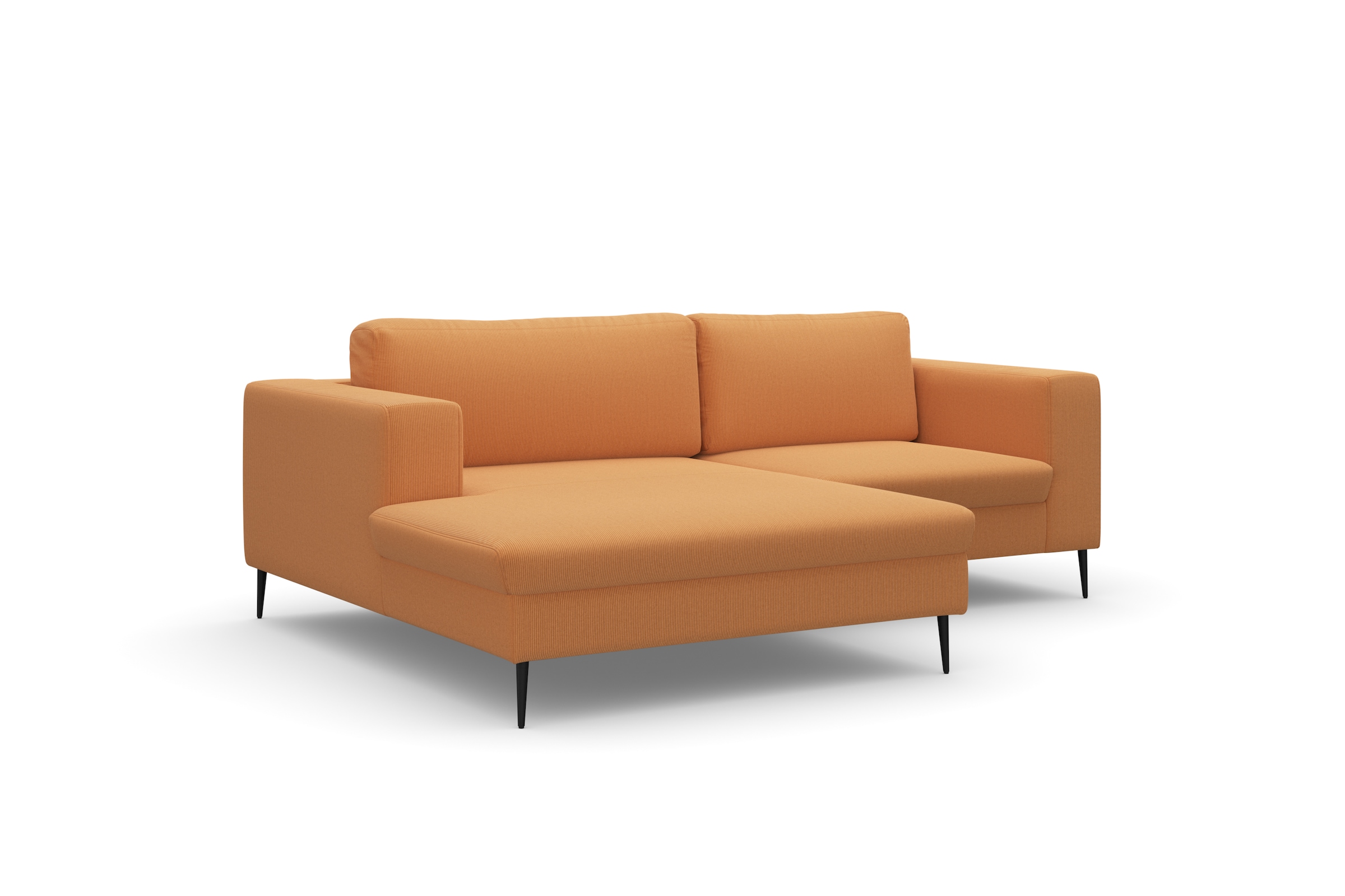DOMO collection Ecksofa »Modica kompakt und elegant, Breite 244, L-Form«, moderne Optik mit extrabreiter Recamiere, auch in Cord