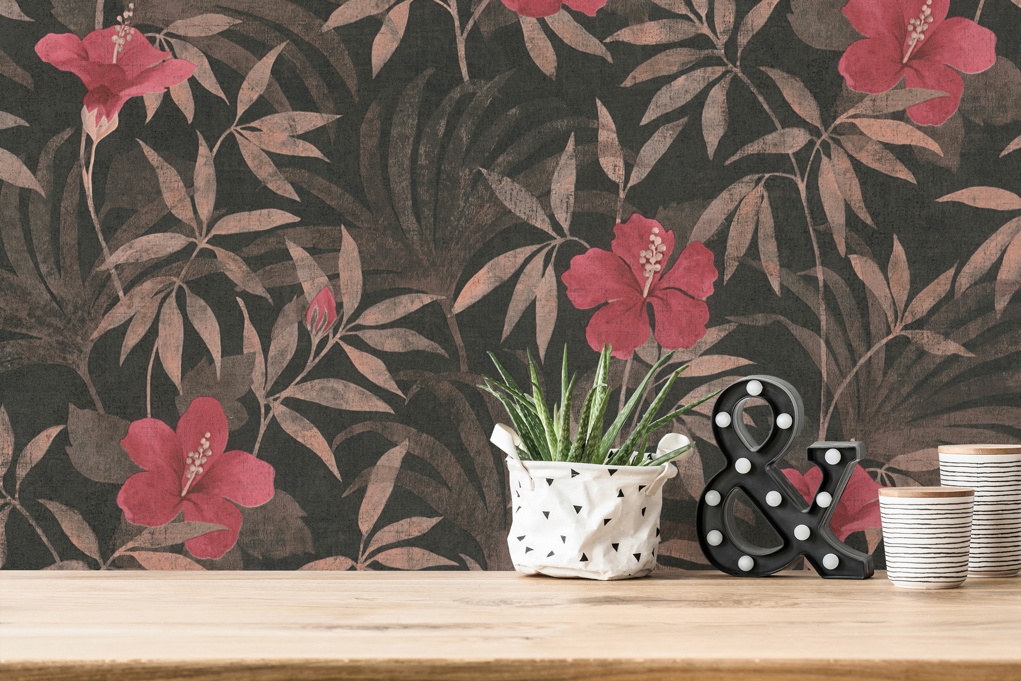 A.S. Création Vliestapete »Cuba«, floral-botanisch-tropisch, Dschungeltapete Tapete Blumen Tapeten Wohnzimmer Schlafzimmer Küche