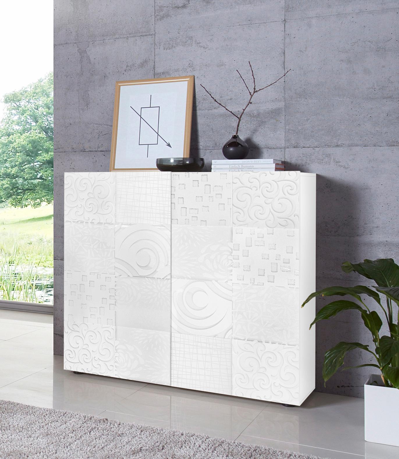 Home affaire Highboard "Miro" Breite 121 cm mit dekorativem Siebdruck günstig online kaufen