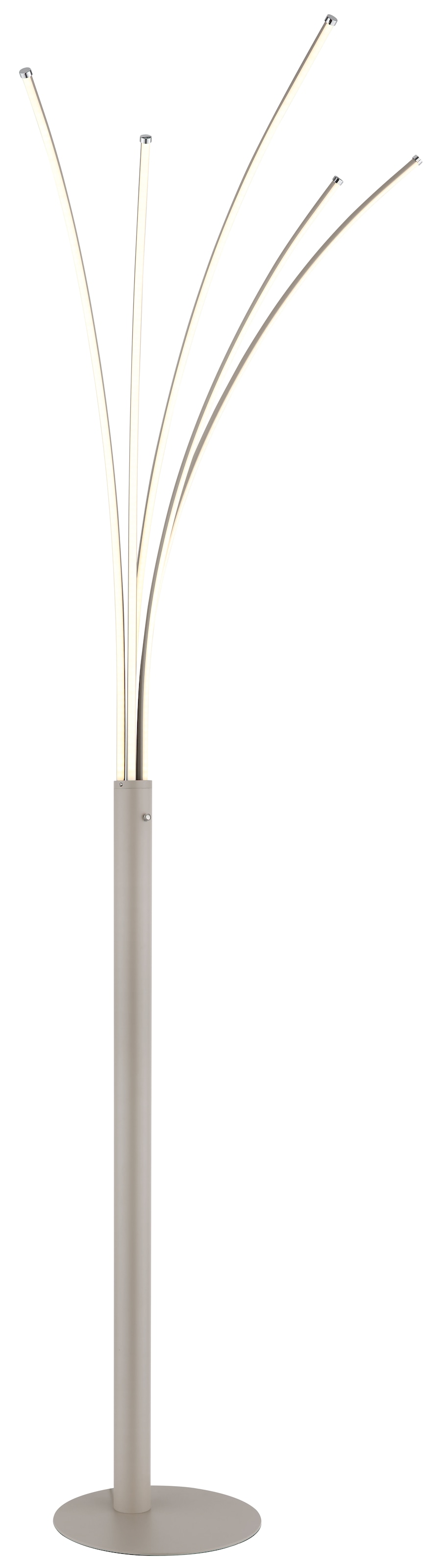 GLOBO LIGHTING Stehlampe »BIZZY« LED-Modul 1 Stk. LED Stehleuchte sandfarben, Touchdimmer, 3-Stufen, 3000K warm