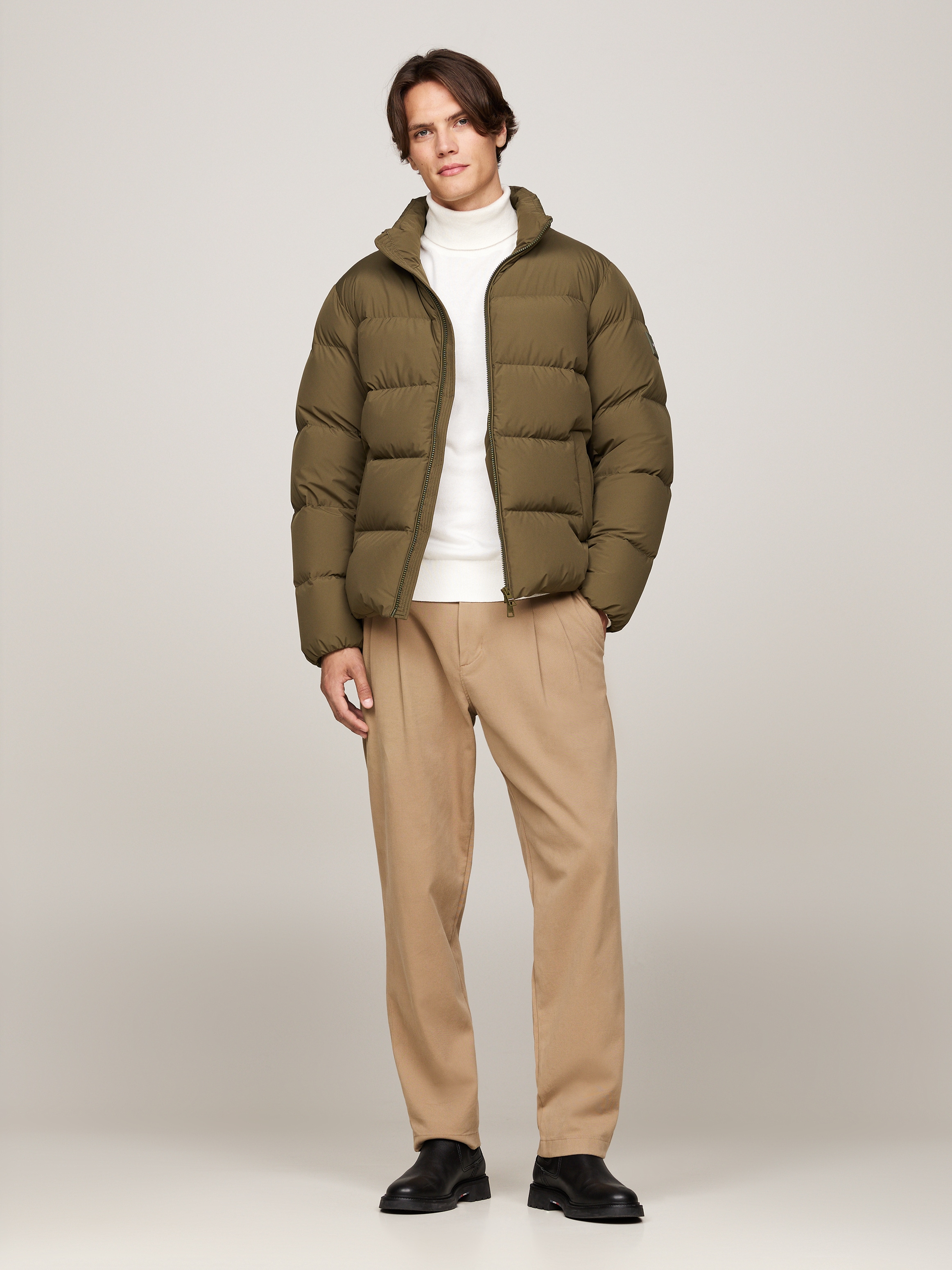Tommy Hilfiger Steppjacke »DOWN PUFFER JACKET«, ohne Kapuze