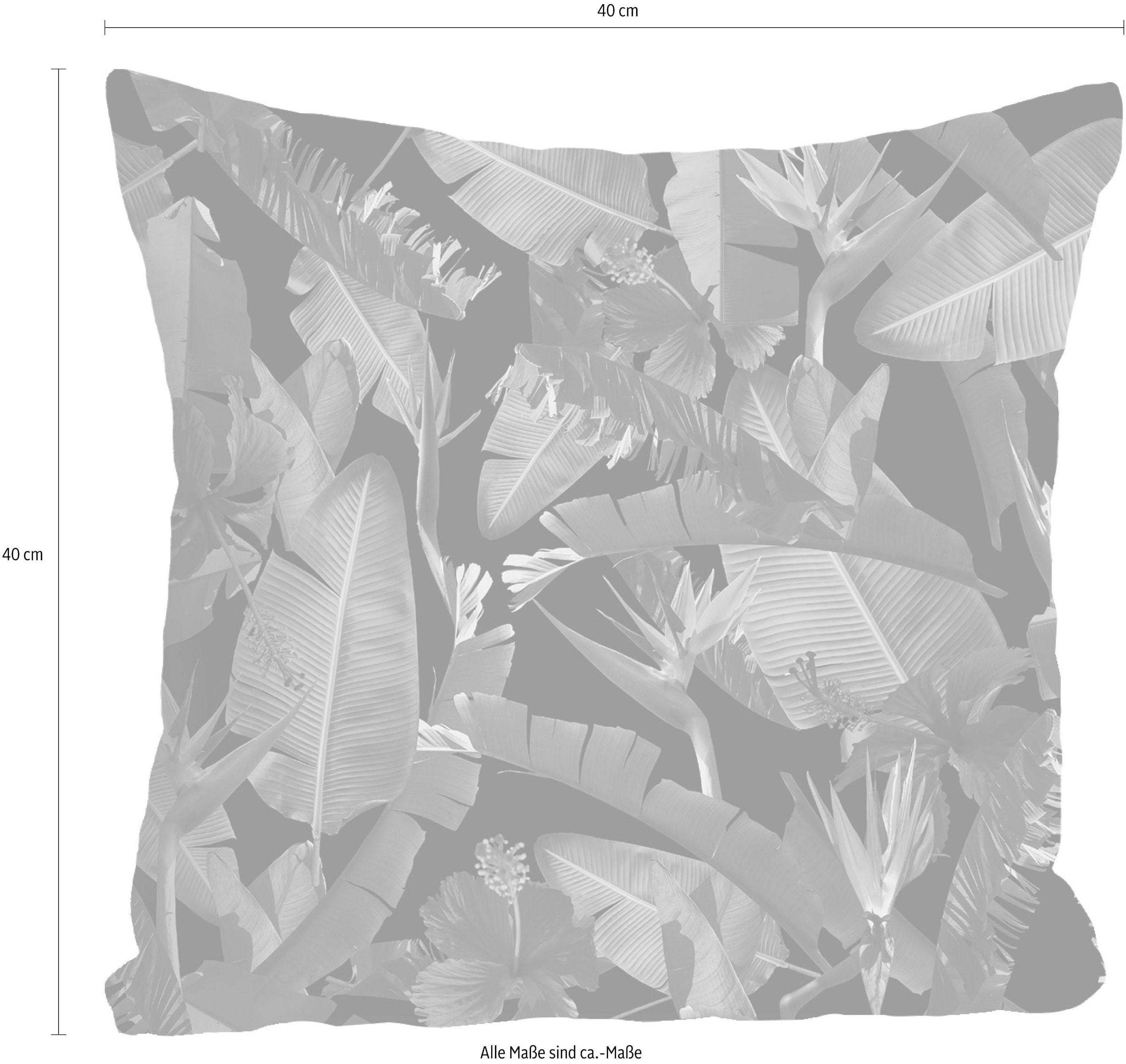 queence Dekokissen »Blätter« Kissenhülle ohne Füllung, 1 Stück