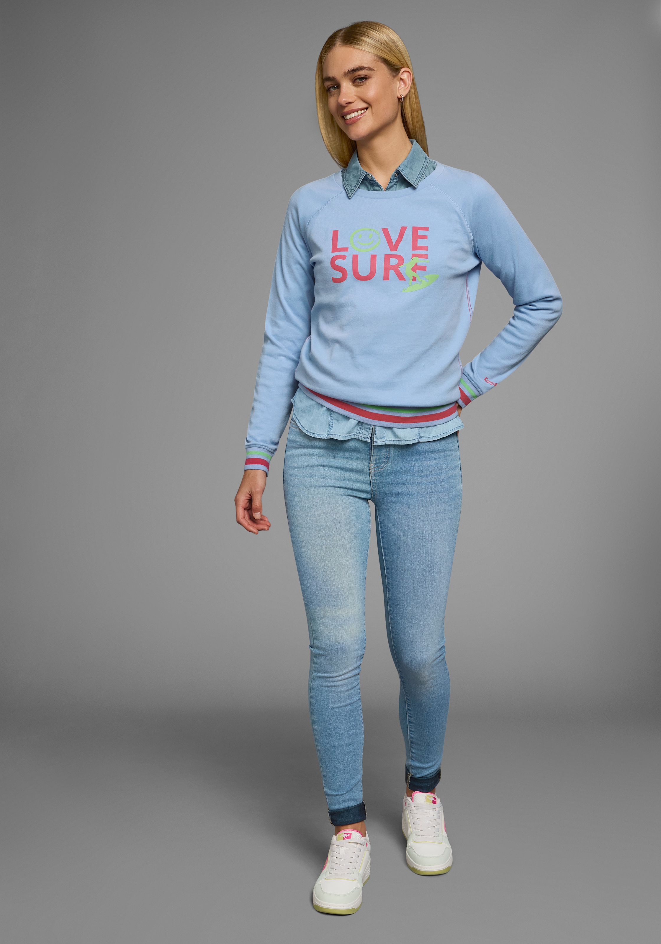 KangaROOS Sweatshirt, Rundhals und Print