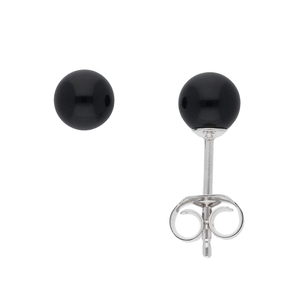 Adelia´s Paar Ohrhänger »925 Silber Ohrringe Ohrstecker mit Onyx Ø 5,4 mm«