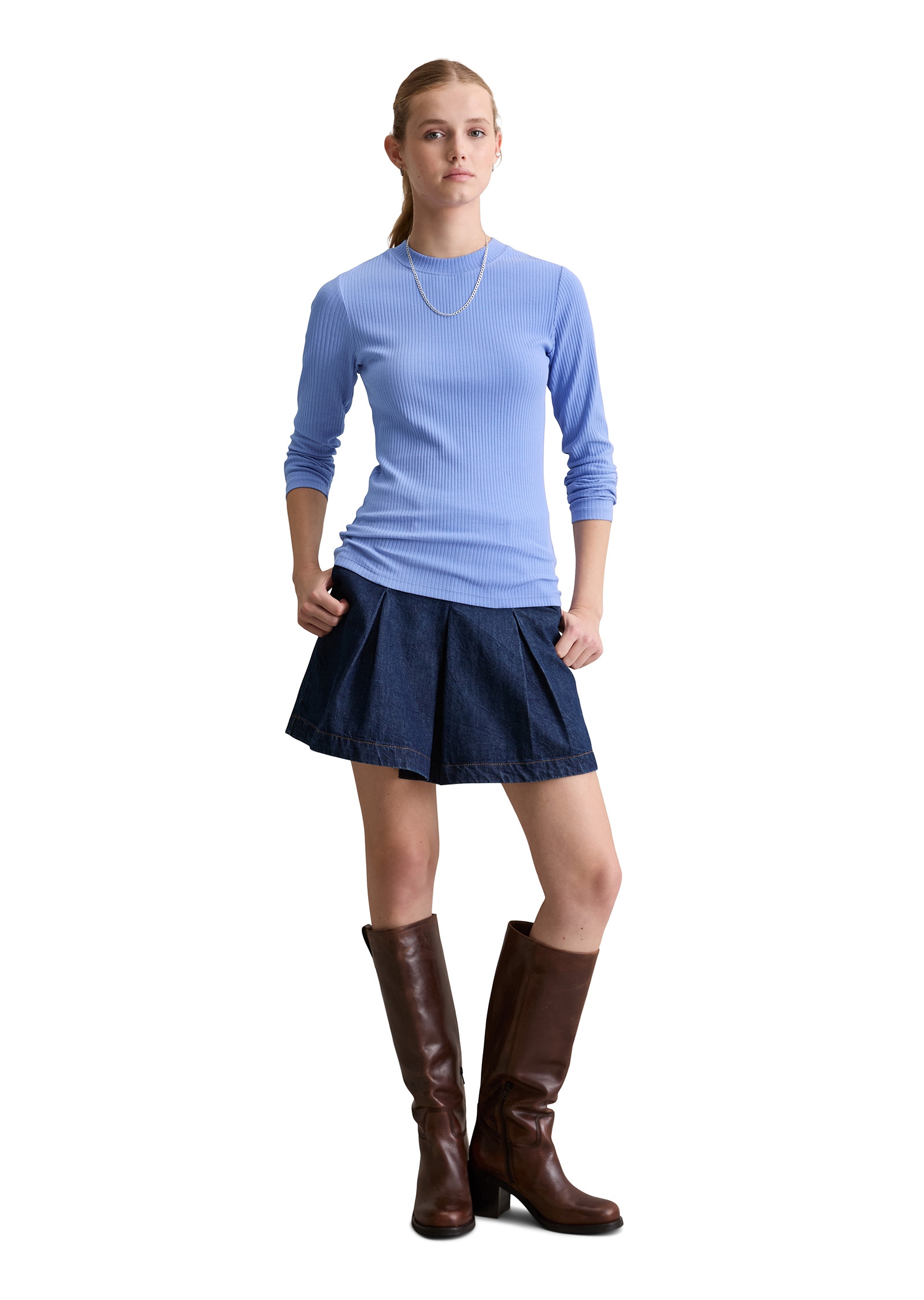 Marc O'Polo DENIM Langarmshirt »aus Rippjersey«