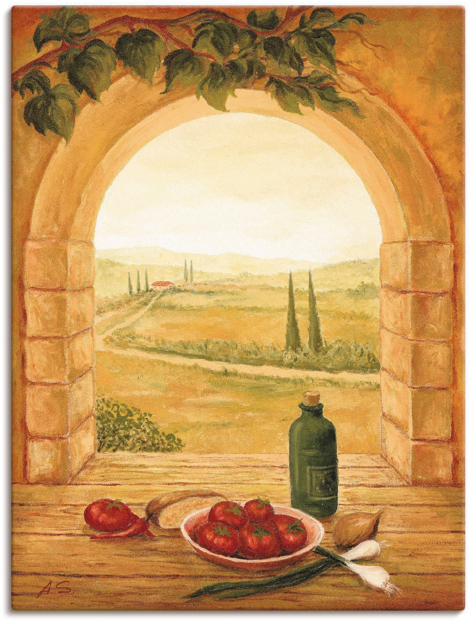 Artland Wandbild "Fensterblick" Fensterblick 1 Stk. tlg. auf Holzrahmen ges günstig online kaufen