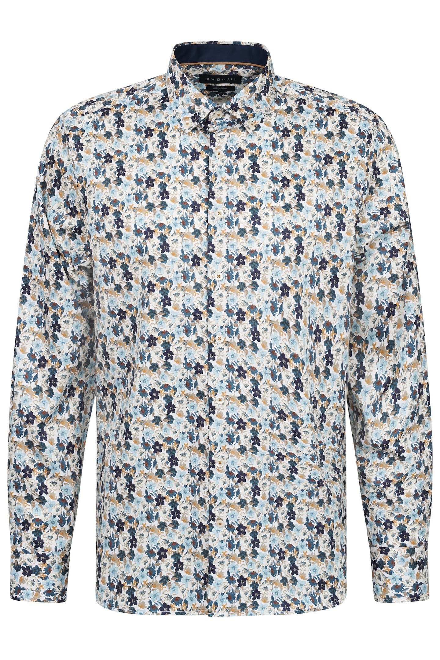 bugatti Langarmhemd, mit Button-Down-Kragen