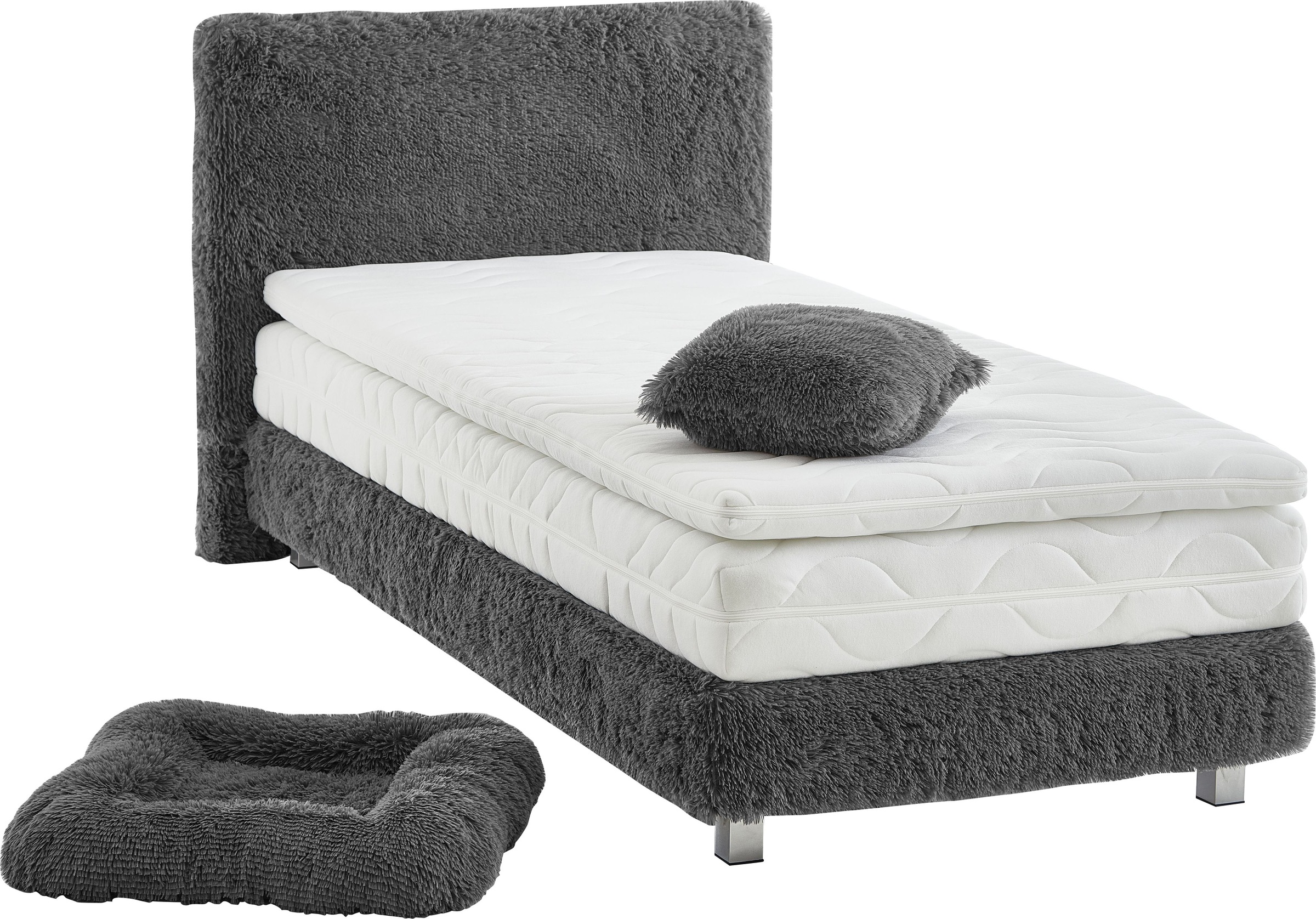 Westfalia Schlafkomfort Boxbett »Nara« aus Fellimitat, wahlweise in H2, H3 & H4 erhältlich