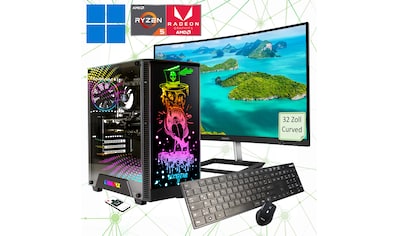 Gaming-PC-Komplettsystem »Rockstar SET2464«, Windows 11,inklusive 32" Curved Monitor...