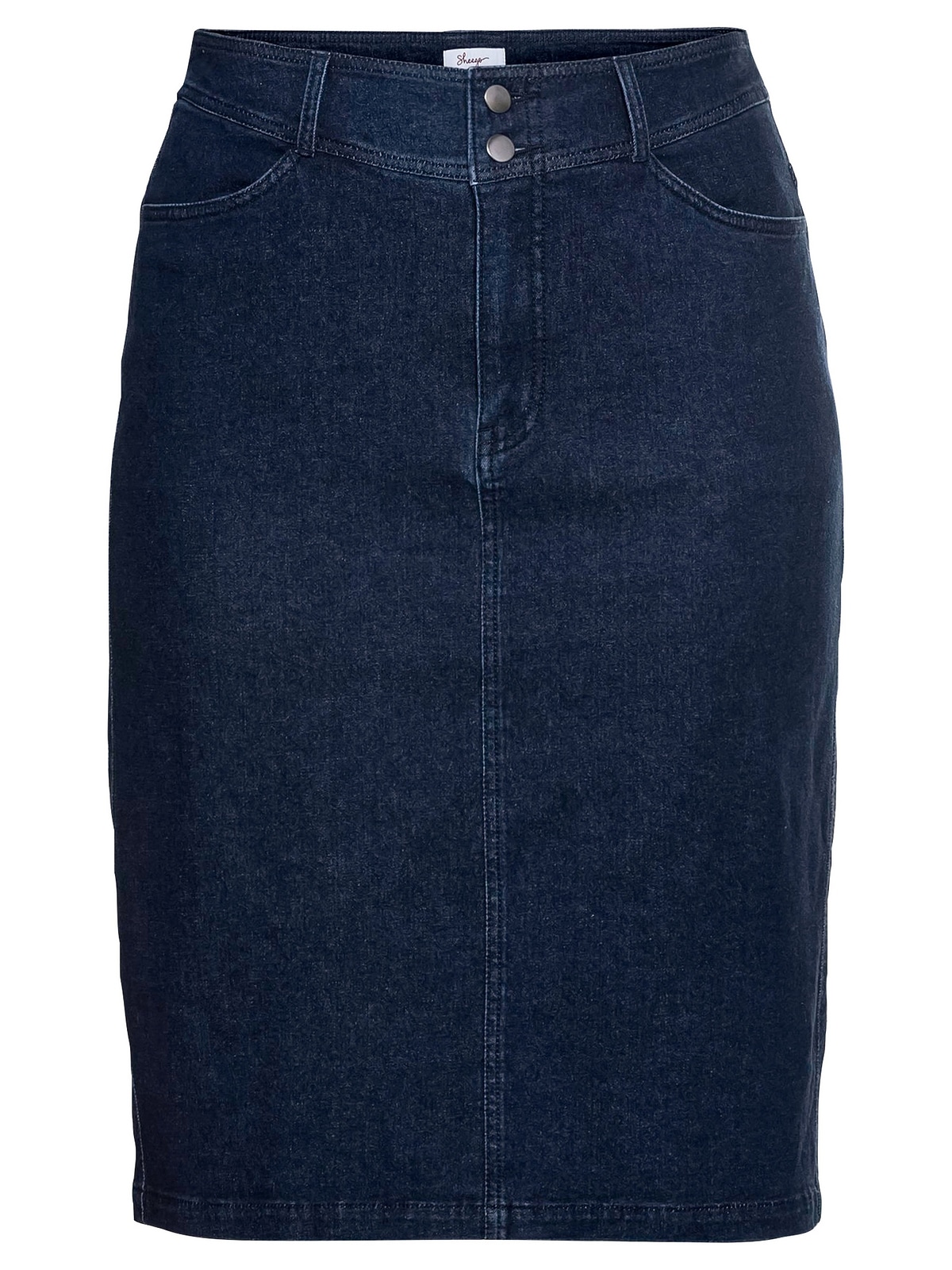 Sheego Jeansrock »Große Größen«, mit breitem Bund und Schlitz hinten kaufen  | BAUR
