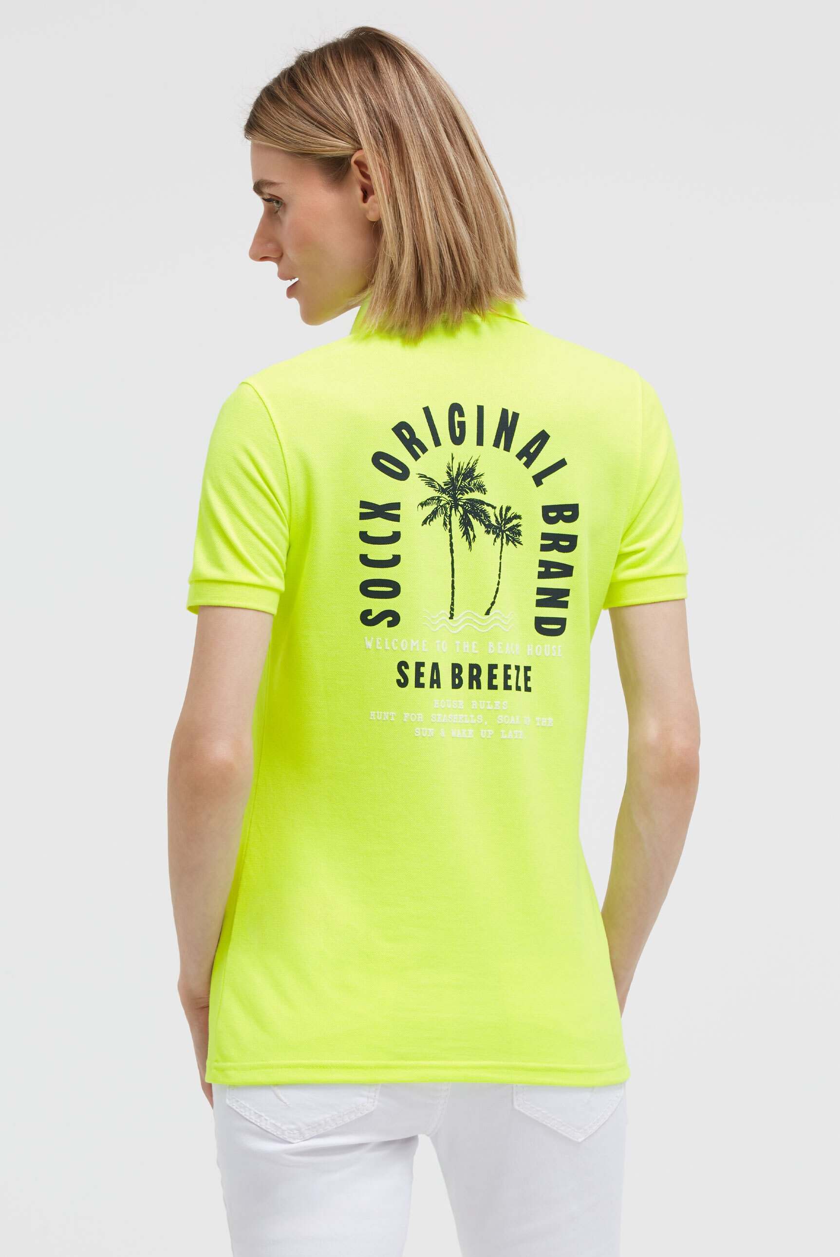 SOCCX Poloshirt mit Puff-Print