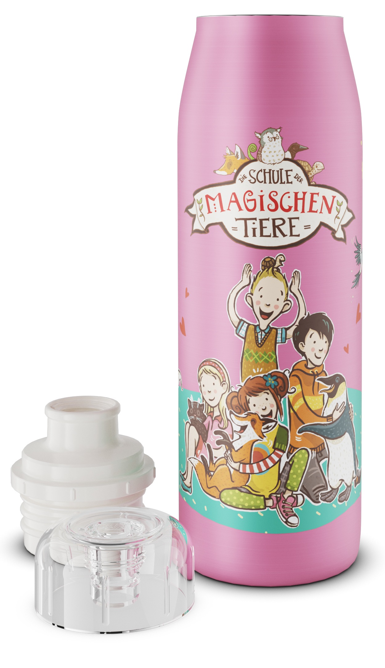 Alfi Isolierflasche »KIDS ISO BOTTLE, Edelstahlkörper, spülmaschinenfest«, (1 tlg.), 12h heiß & 24h kalt, Trinköffnung mit konsistentem Trinkfluss