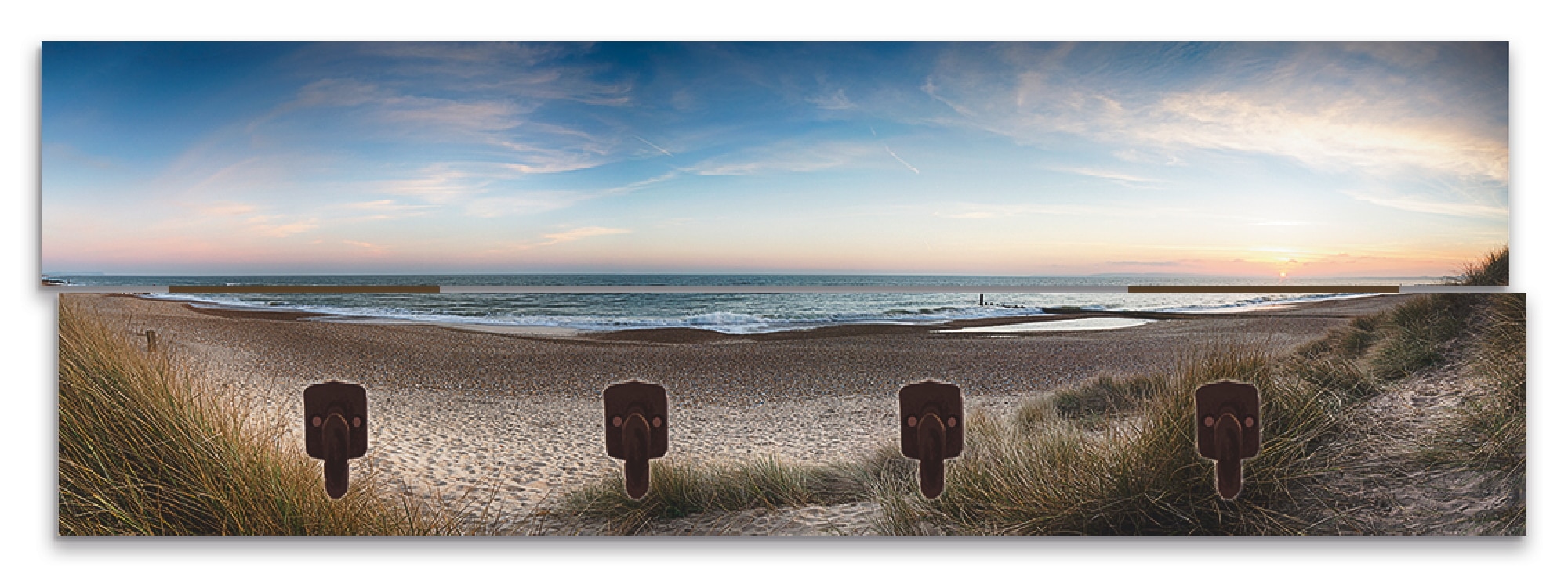 Garderobenleiste »Strand und Sanddünen am Hengistbury Head«, teilmontiert