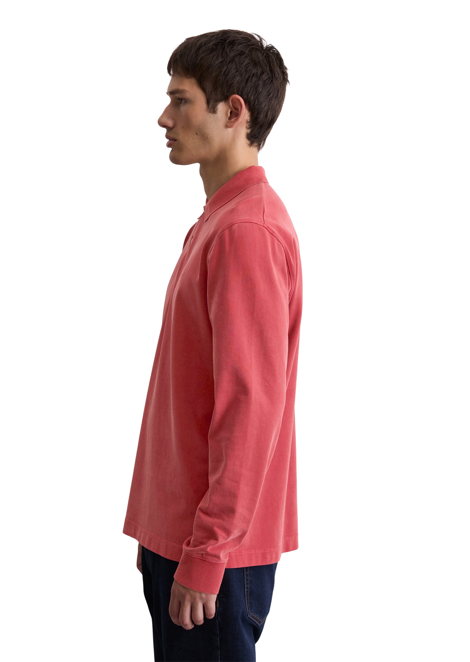 Marc OPolo Langarm-Poloshirt "aus reiner Bio-Baumwolle" günstig online kaufen