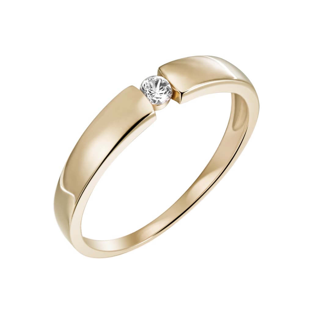 Firetti Diamantring »Schmuck Geschenk Gold 375 Damenring Verlobungsring Goldring Solitär«