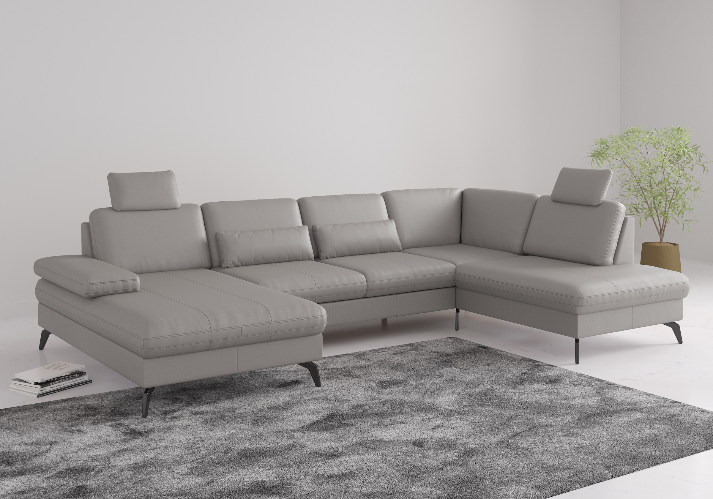 sit&more Wohnlandschaft "Morris Jubi" wahlweise mit Armteilverstellung, Schlaffunktion & Bettkasten