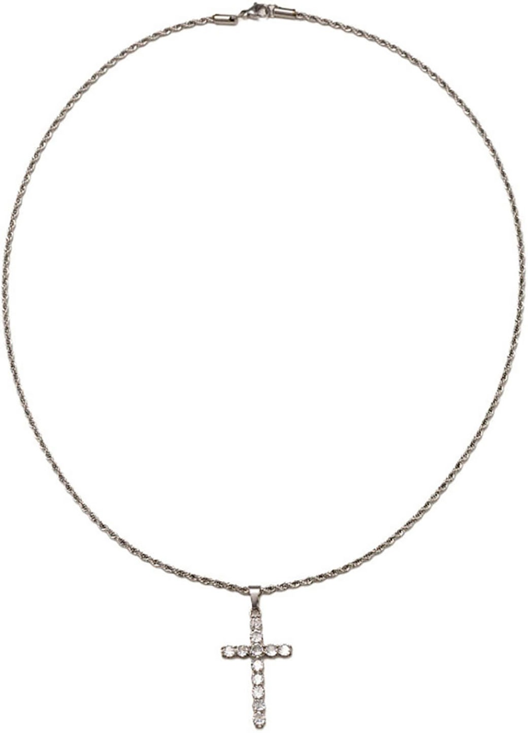 Firetti Kette mit Anhänger »Schmuck Geschenk Edelstahl Halsschmuck Halskette Kreuz«, Made in Germany - mit Zirkonia (synth.)