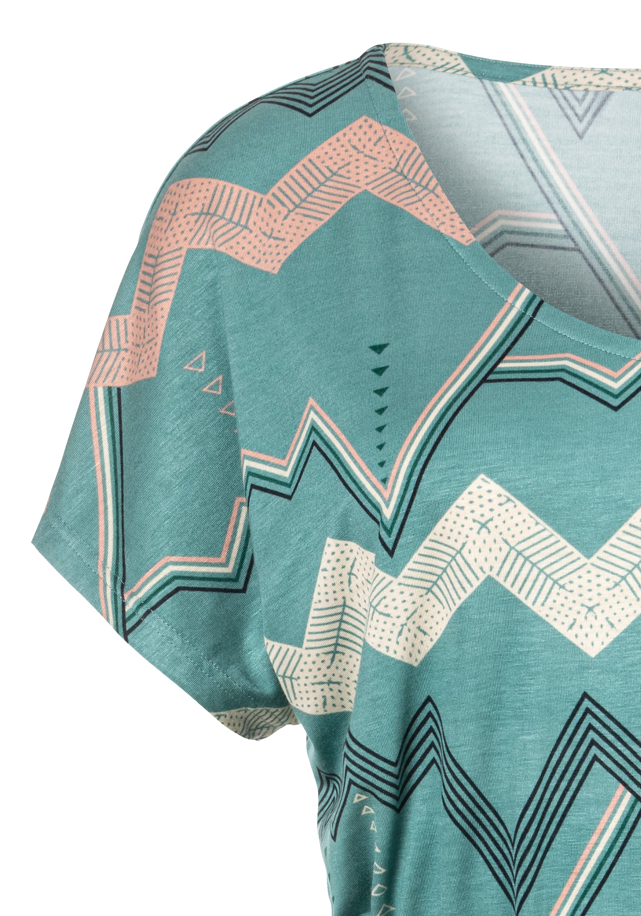 LASCANA Sleepshirt, mit grafischem Zick-Zack Muster bestellen | BAUR | Kimonos