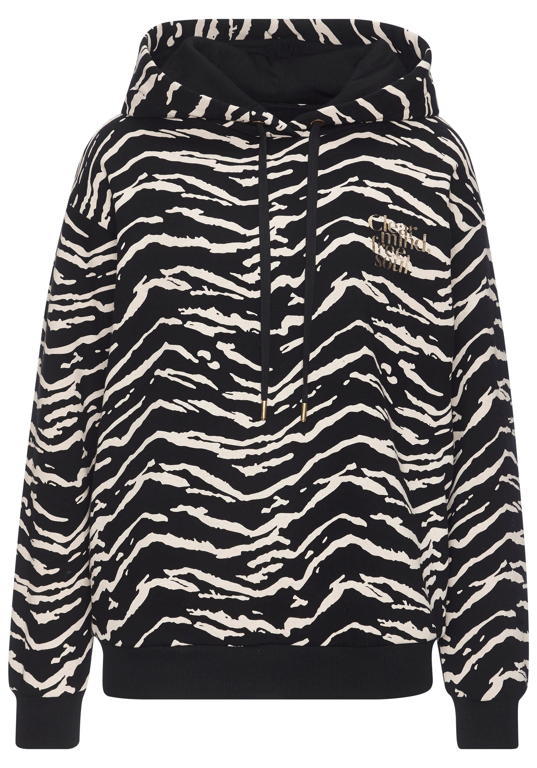 Buffalo Kapuzensweatshirt, Allover Design mit Foil Print günstig online kaufen