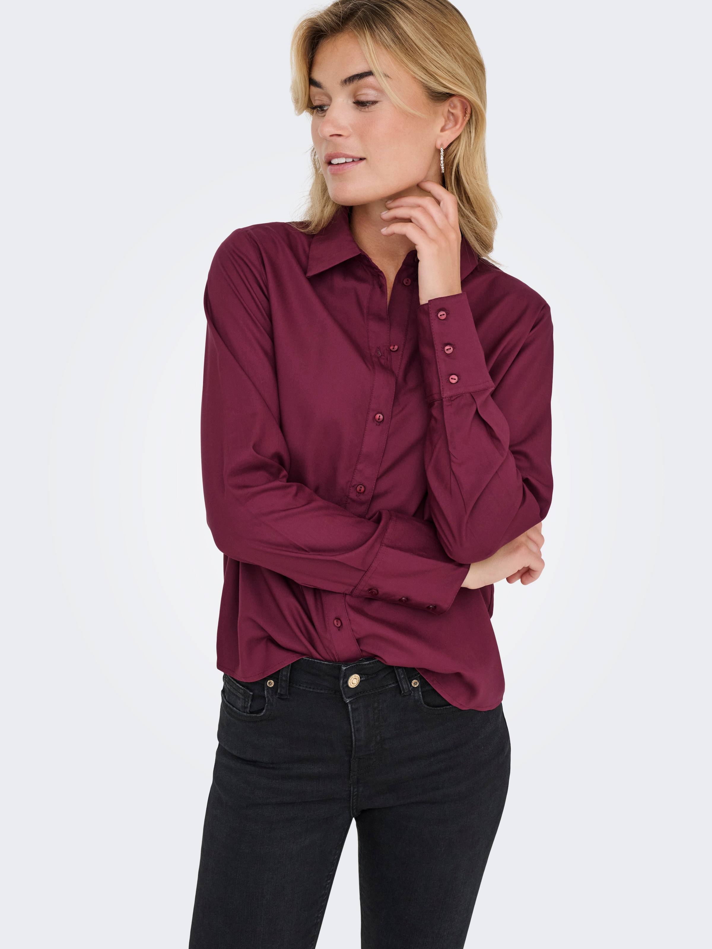 ONLY Hemdbluse »ONLBERIT LIFE L/S SHIRT WVN«