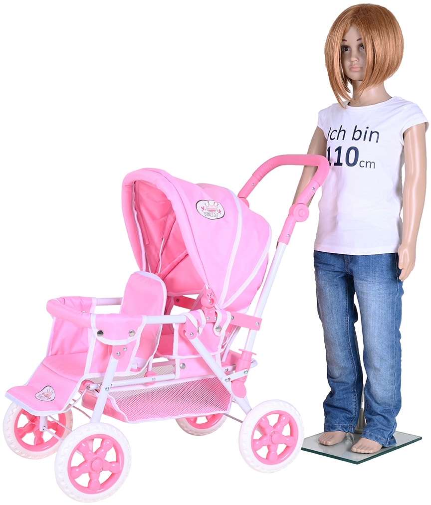 Knorrtoys® Zwillingspuppenwagen »Big Twin - Princess White Rose«