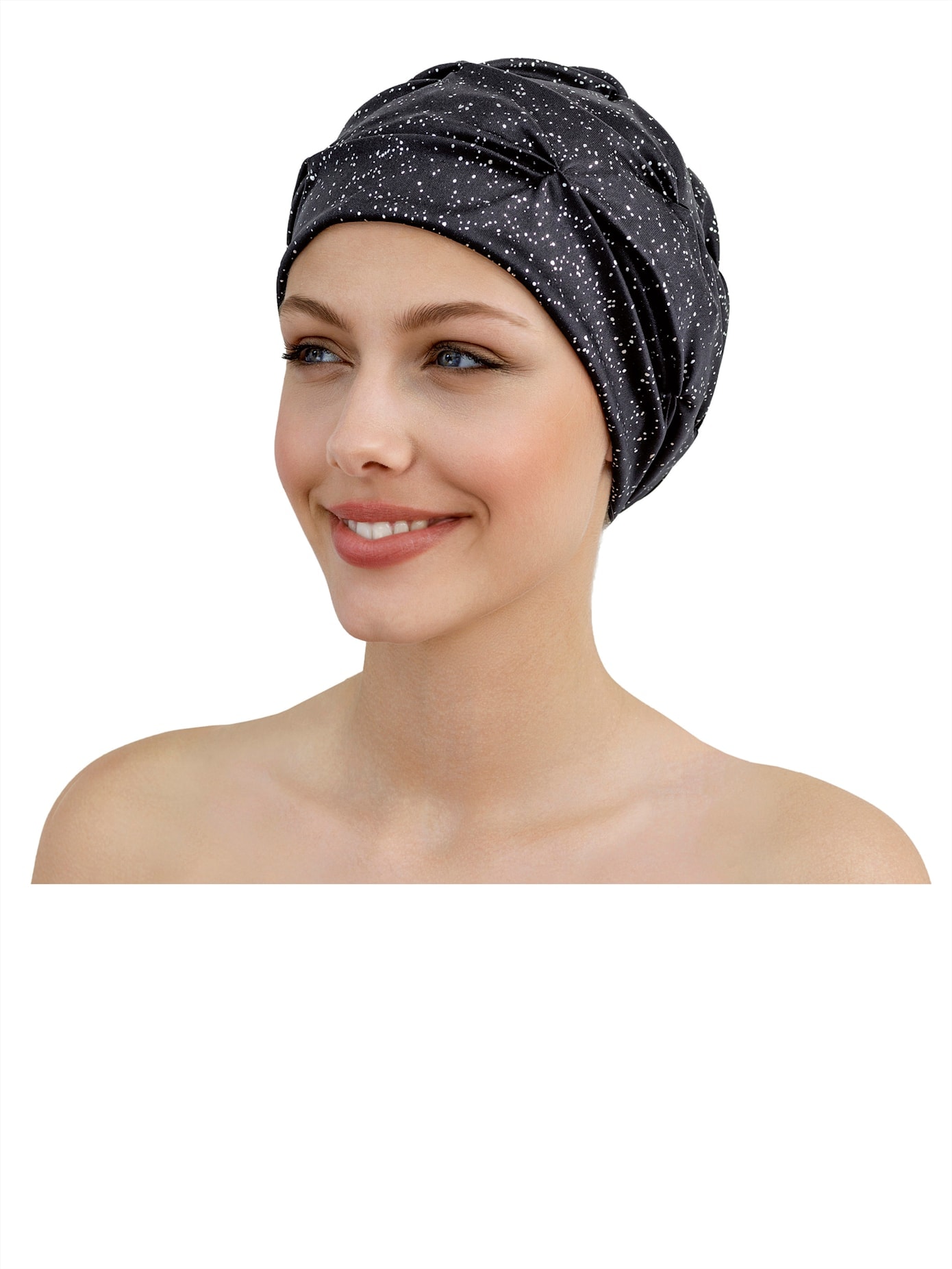 Damen Badekappeschwarz, weiß, Badekappen