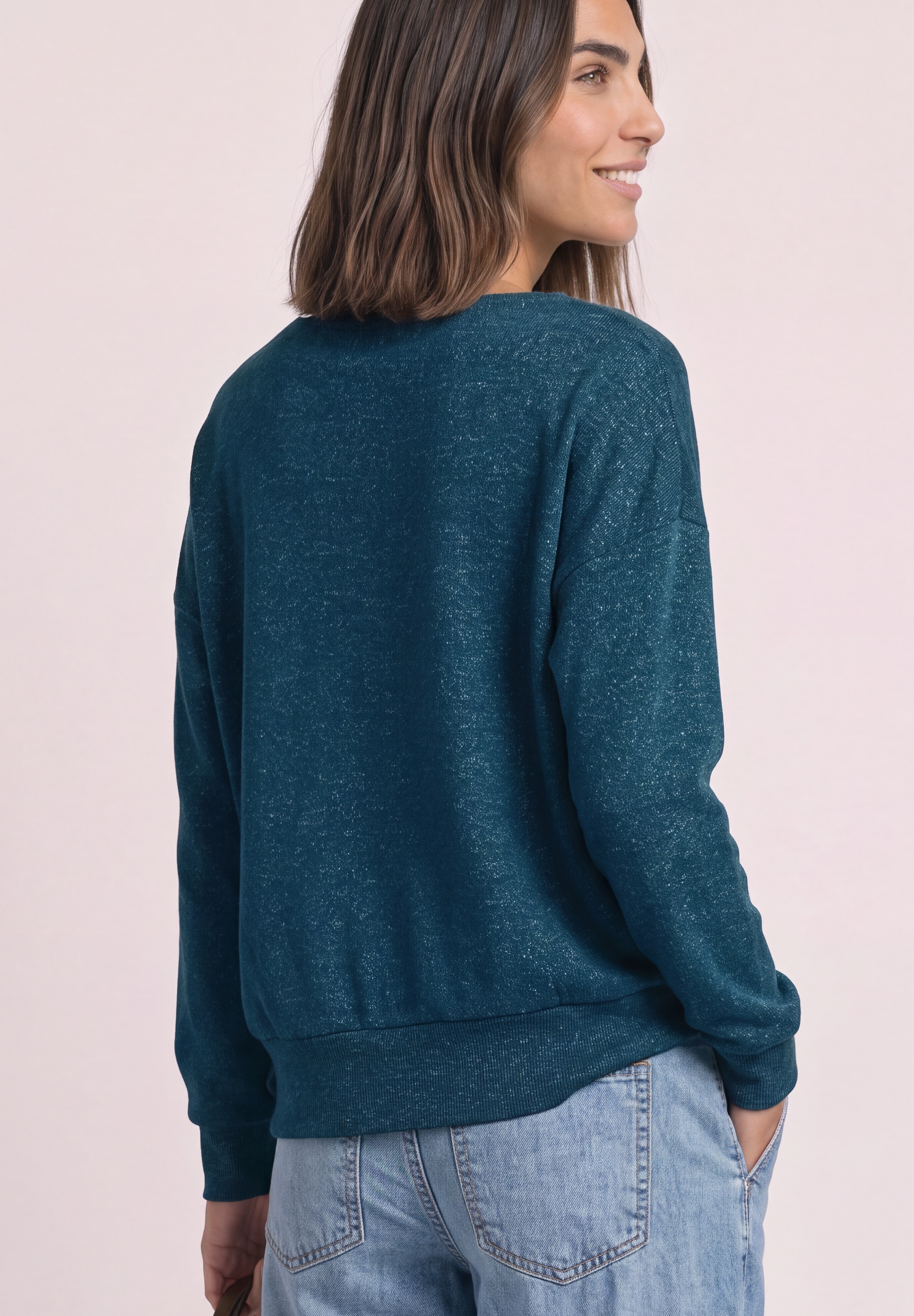 STREET ONE Langarmshirt aus Jersey in Unifarbe