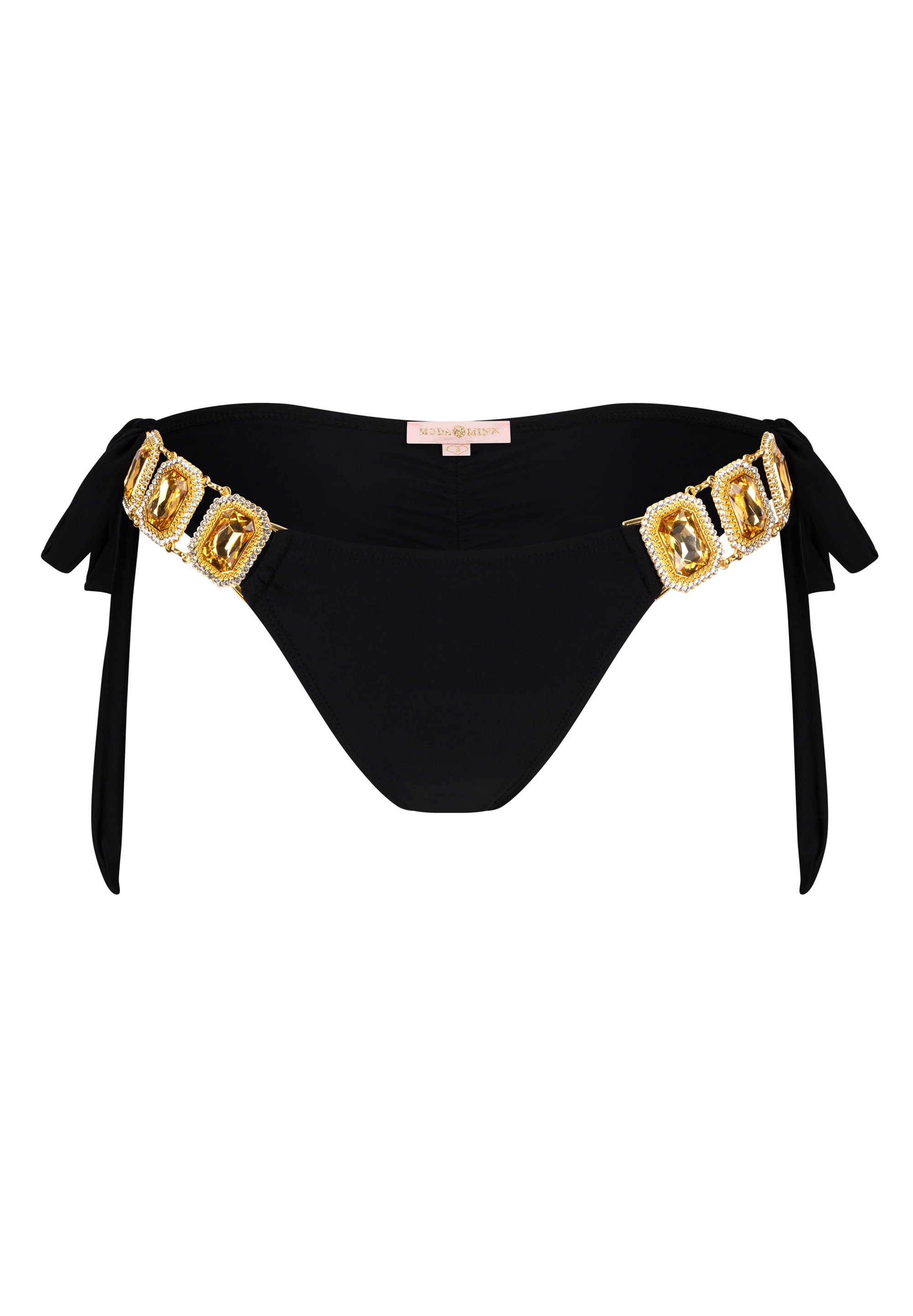 Moda Minx Bikini-Hose »Boujee«, (1 St., Panty), mit seitlicher Bindung und tollem Steinbesatz