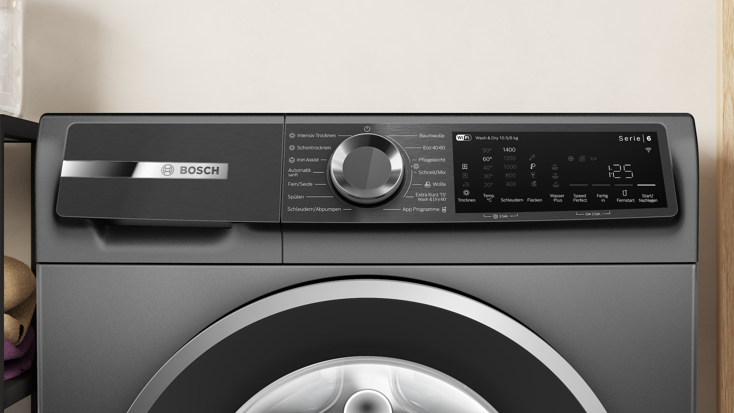 BOSCH Waschtrockner »WNG2244R« Serie 6 10,5 kg /6 kg 70 dB(A)