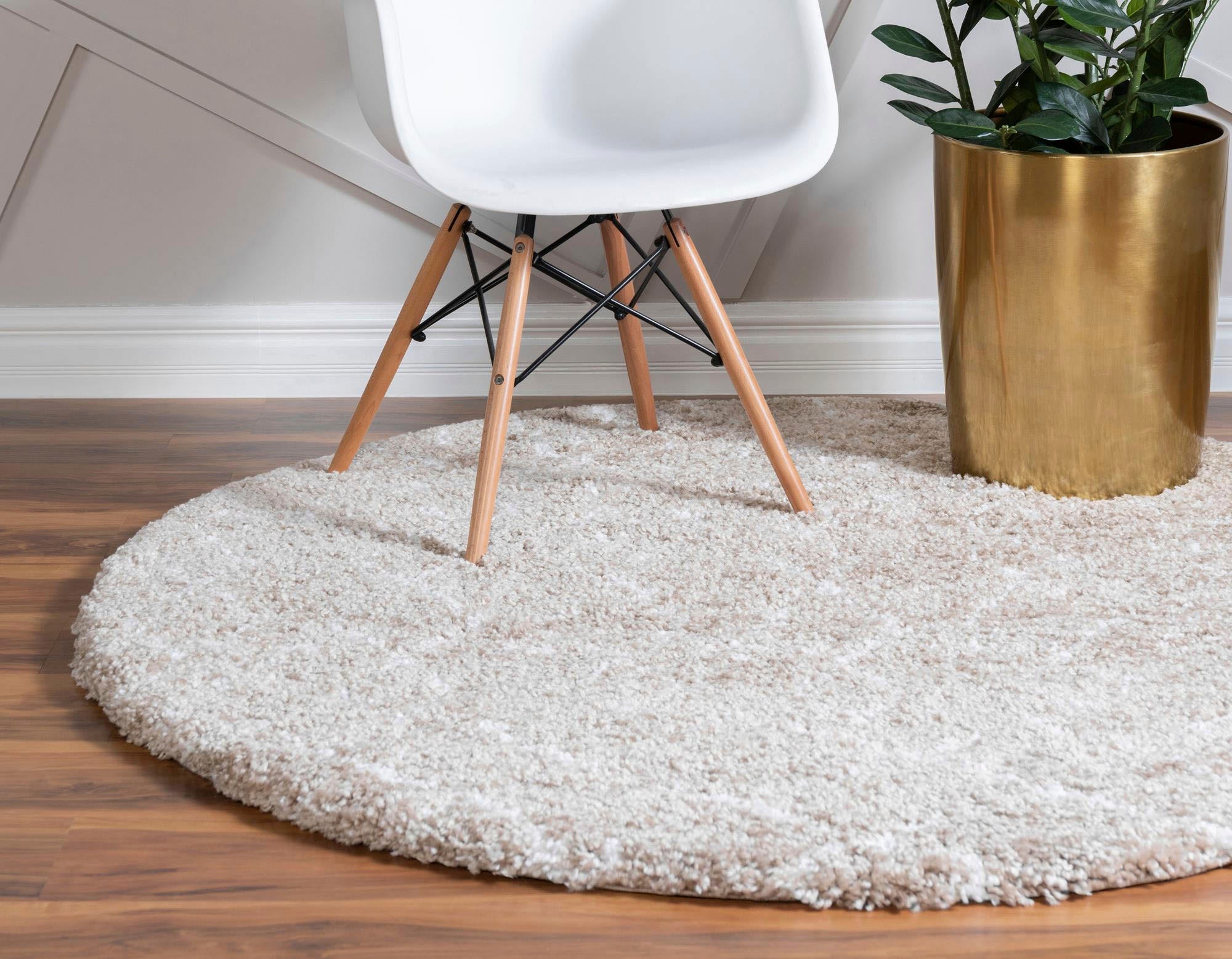 Myflair Möbel & Accessoires Hochflor-Teppich »Temara Shag Lagerräumung«, rund, 51 mm Höhe, gewebt, Scandi Design, ideal im Wohnzimmer & Schlafzimmer