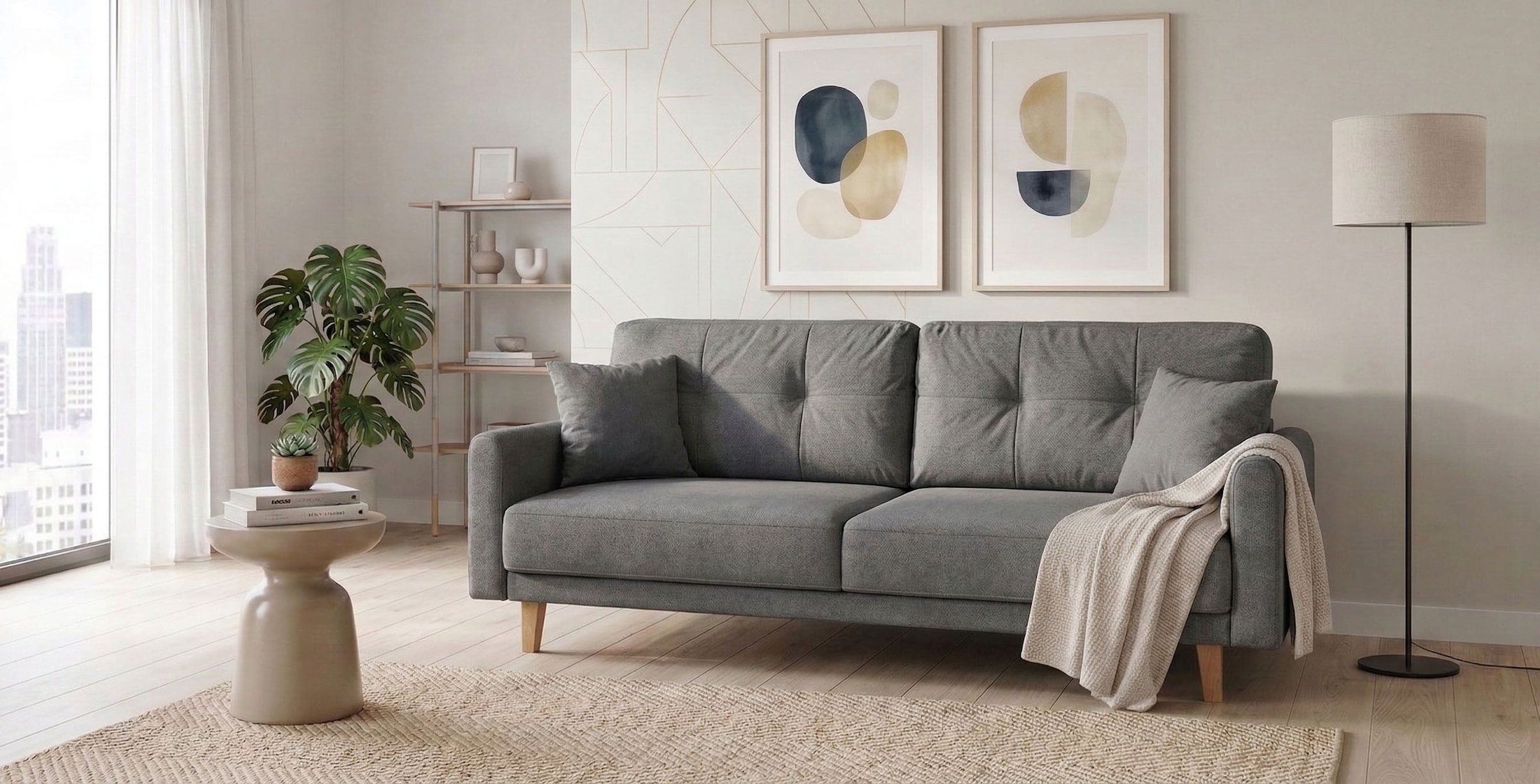 OTTO home 3-Sitzer "TRIPLO optionale Schlafsofa mit Bettkasten, Maße B/T/H: 215/100/89 cm" Wahlweise Bettfunktion - Liegefläche 145x191 cm, Rücken-, Zierkissen