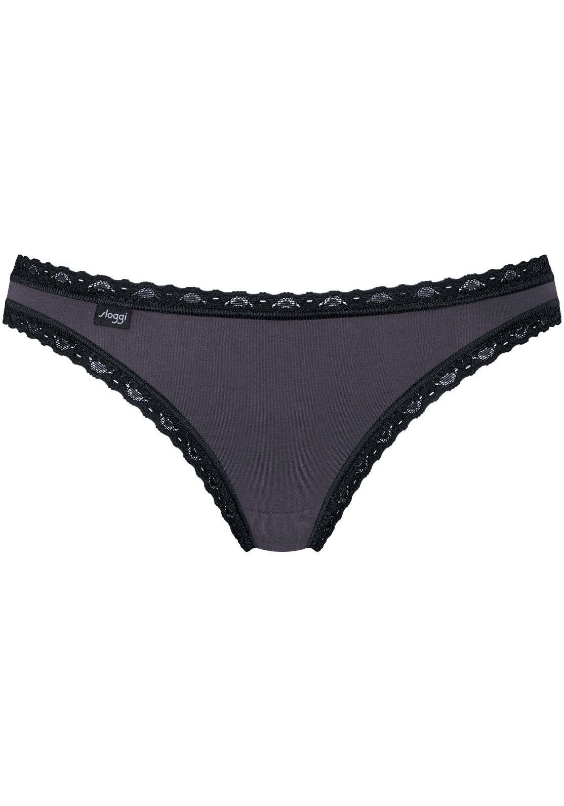 sloggi Slip »24/7 Weekend Tanga C3P«, (3er Pack), mit flachen Spitzen-Kanten