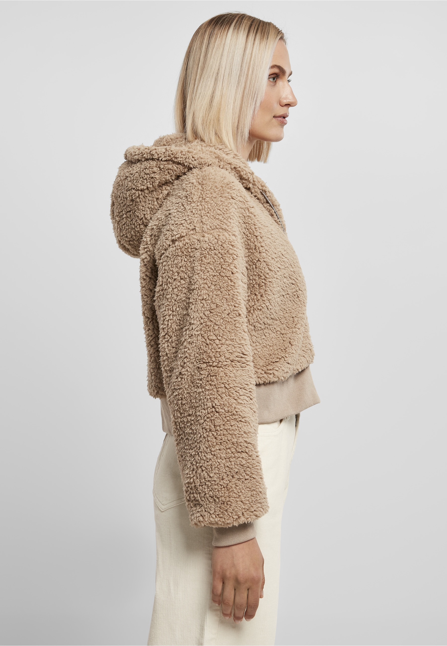 URBAN CLASSICS Langmantel »Urban Classics Damen Ladies Short Oversized Sherpa Jacket«
