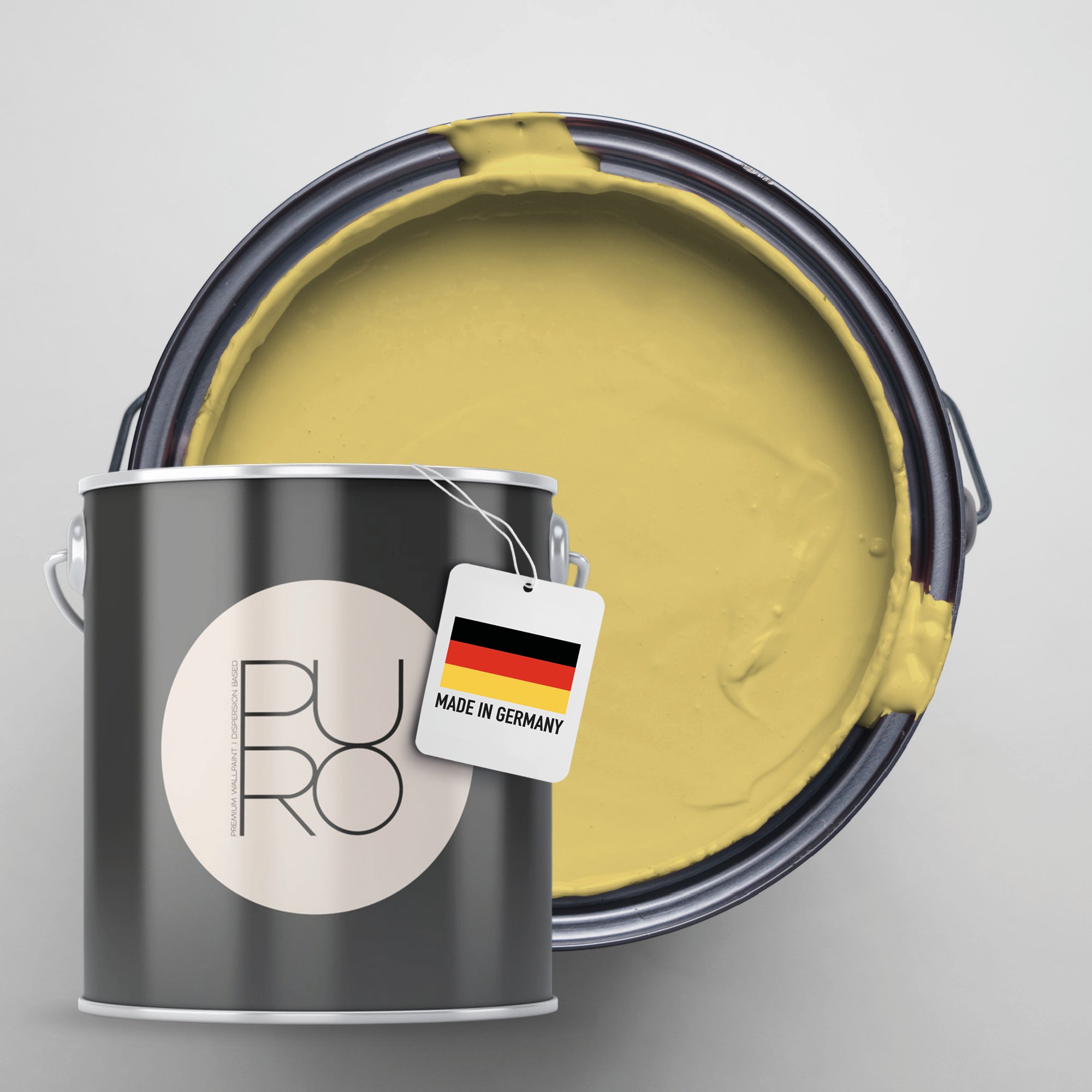 A.S. Création "Premium Innenwandfarbe PURO Tuchmatt sunny yellow" ideal für Wohnzimmer, Schlafzimmer, Flur und Küche, Farbwelt Gelb
