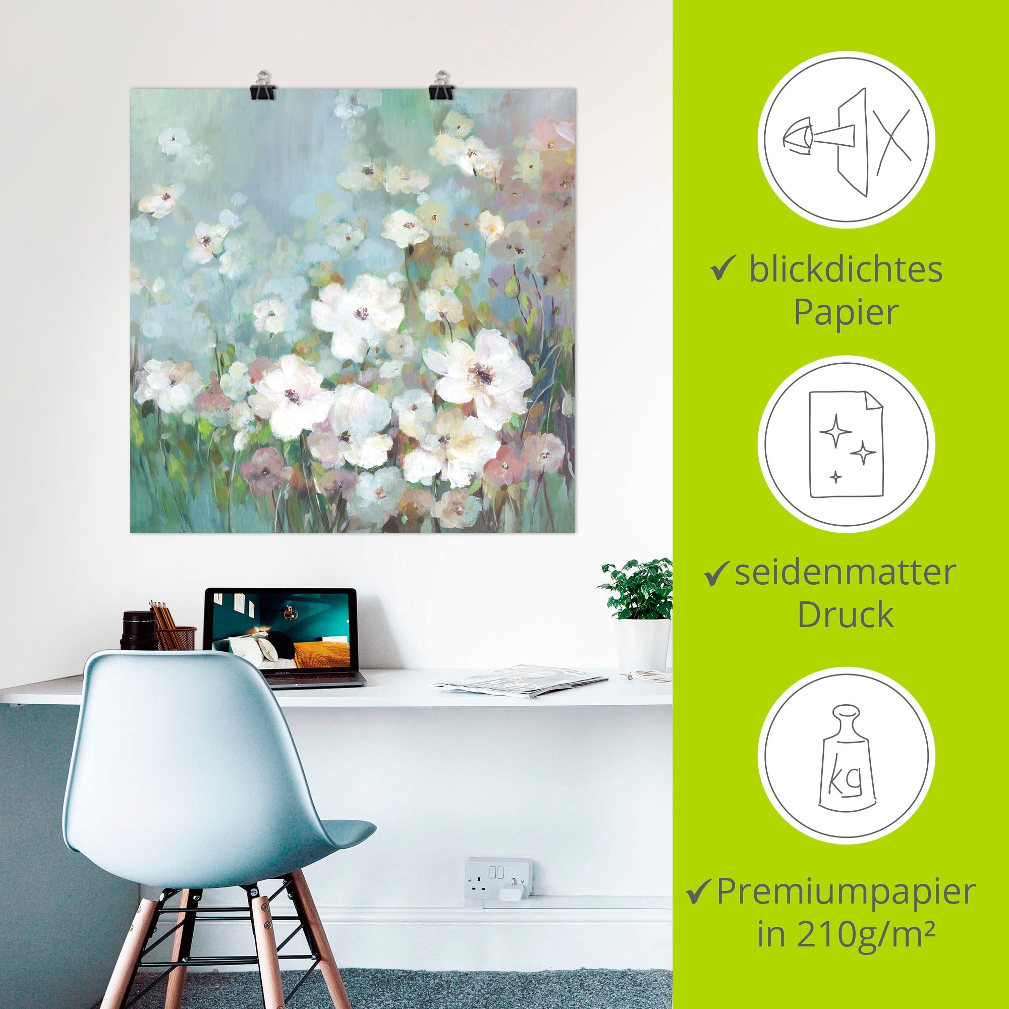 Artland Wandbild »Feldblumengarten« Blumenwiese 1 Stk. tlg. als Leinwandbild, Poster in verschied. Größen