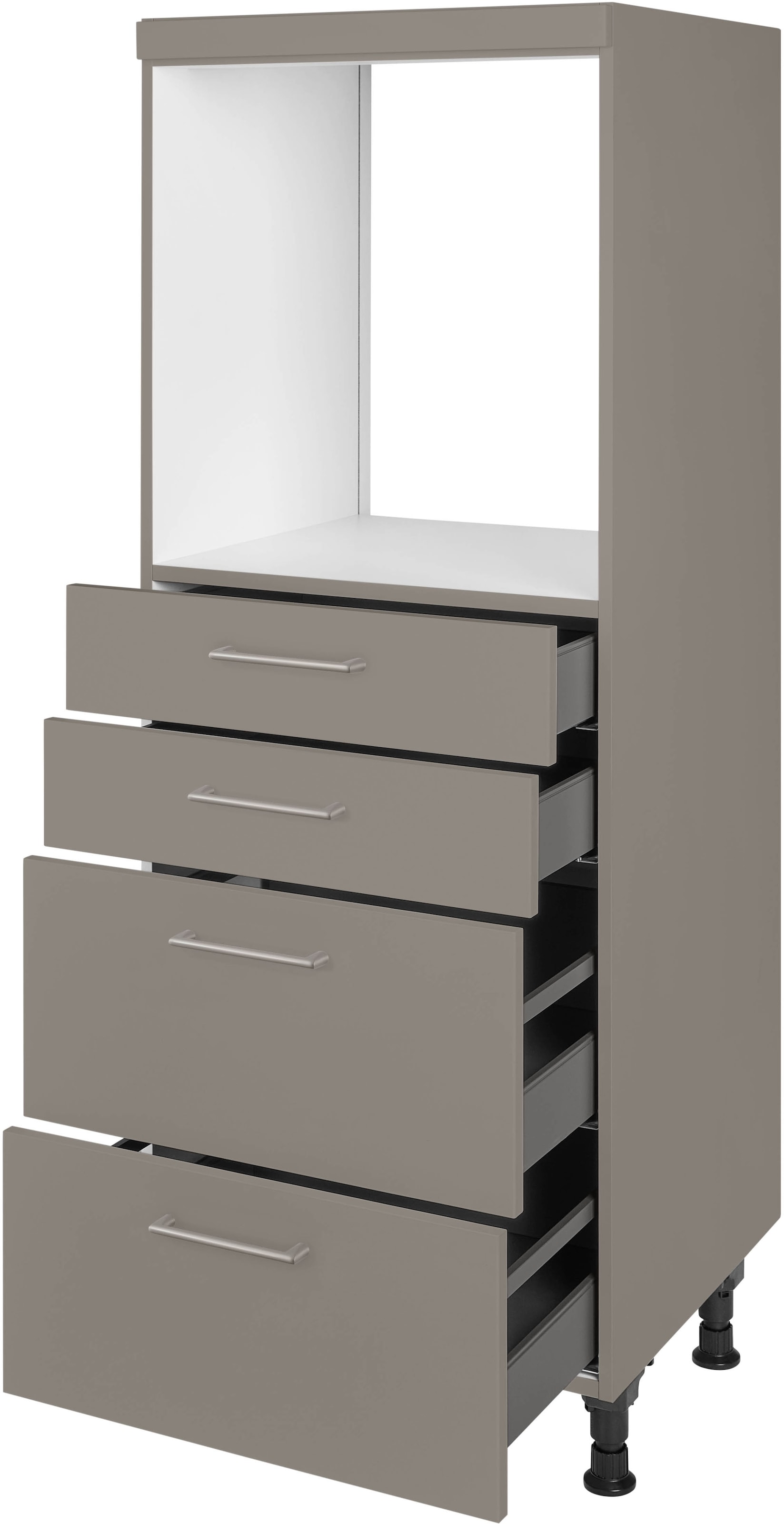 nobilia® Herdumbauschrank »"Laser", mit Schubkästen und Auszügen,« vormontiert, Breite/Höhe: 60/167,8 cm