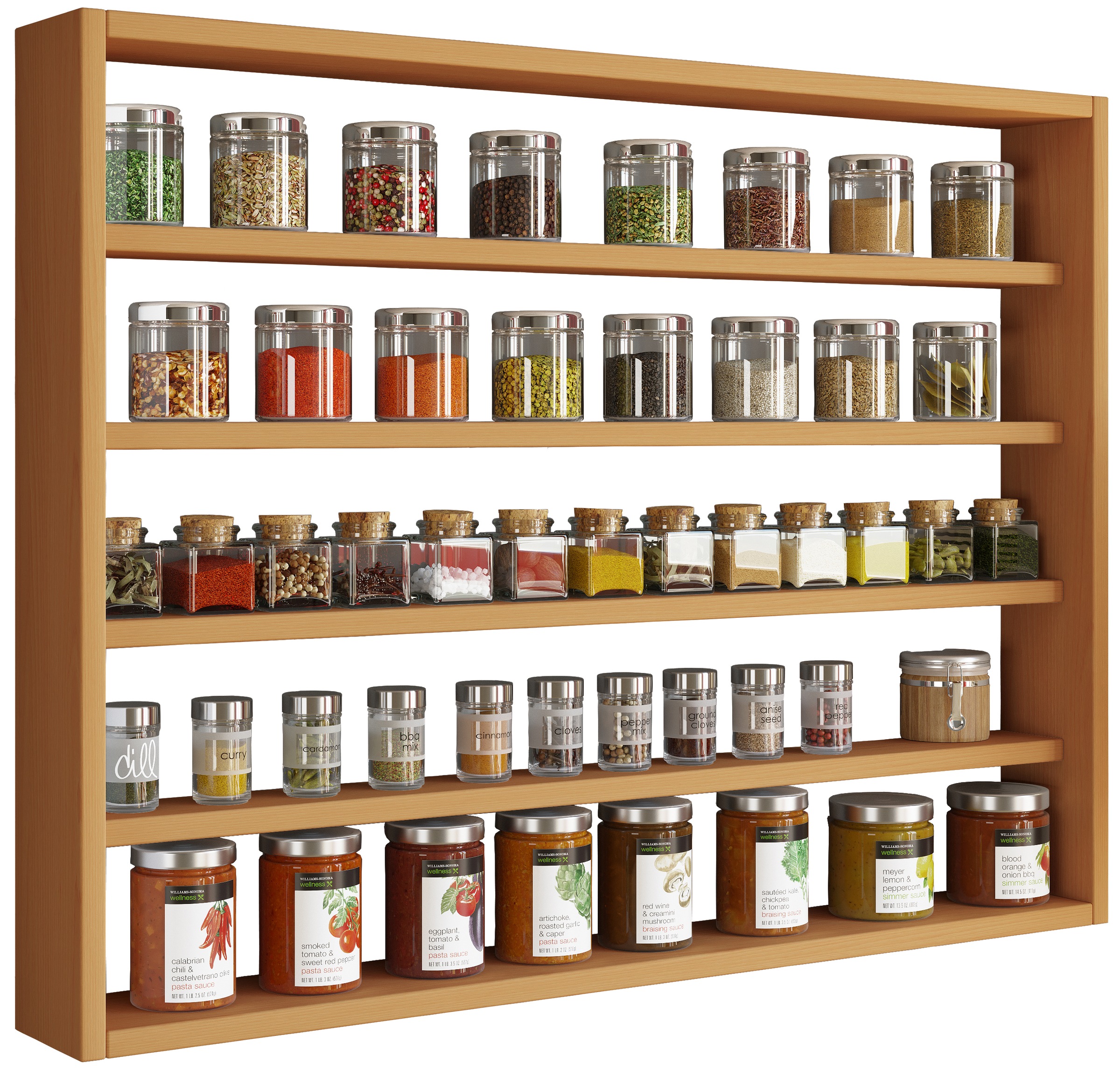 Hängeschrank VCM, B:80cm T:10cmbuche, Obermaterial: 100% Holz Wood., Küche, Schränke, "Holz Wandregal Gewürzregal Regal Küche Esaldi L"
