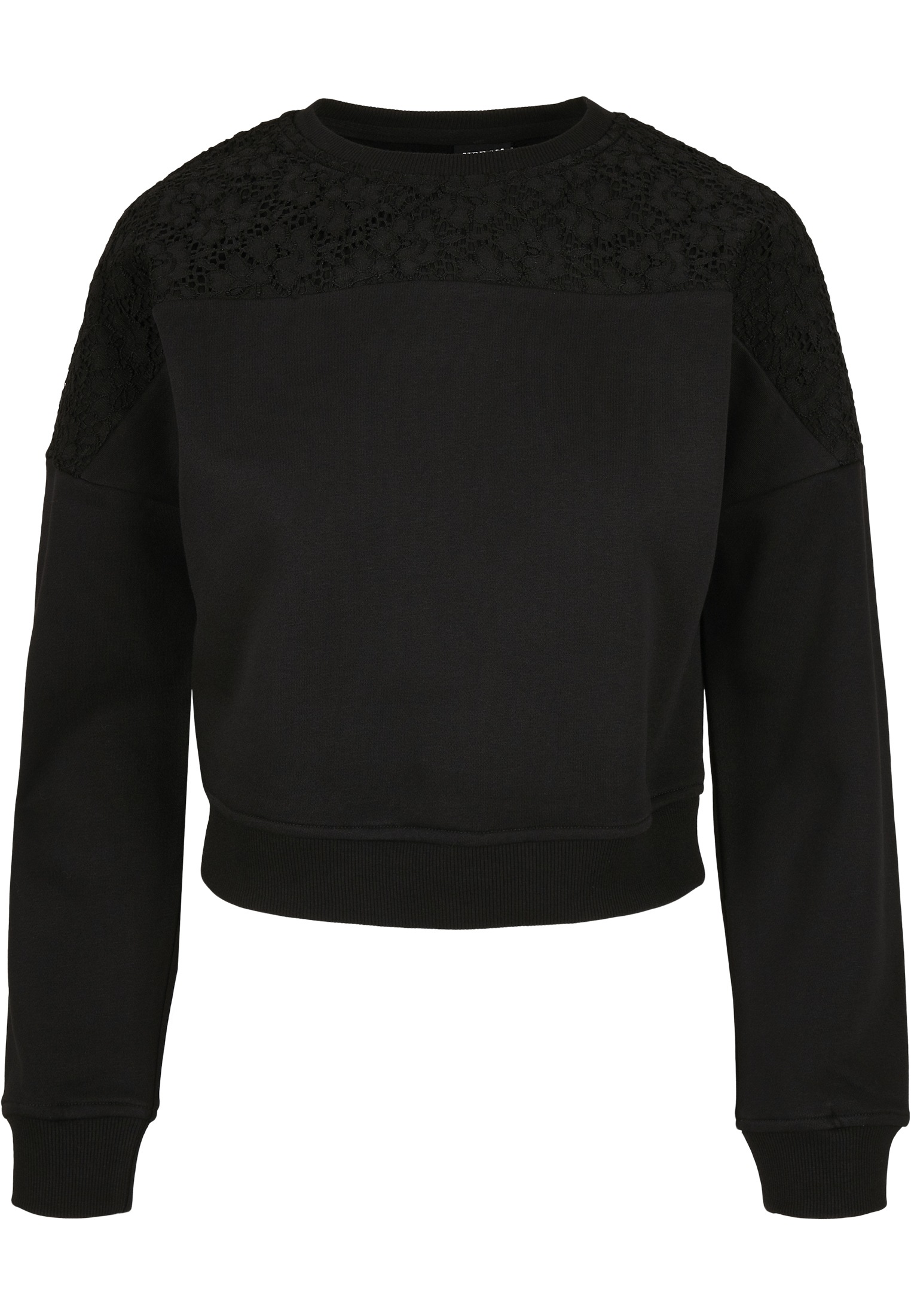 URBAN CLASSICS Sweater kaufen Inset (1 online Crew«, BAUR Lace Oversized tlg.) »Damen Short | Ladies